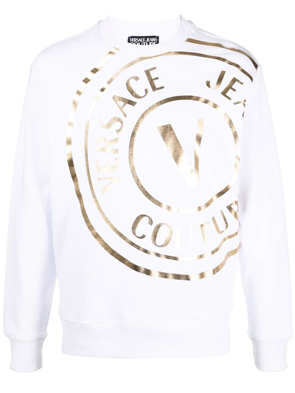 logo-print metallic sweatshirt - 1