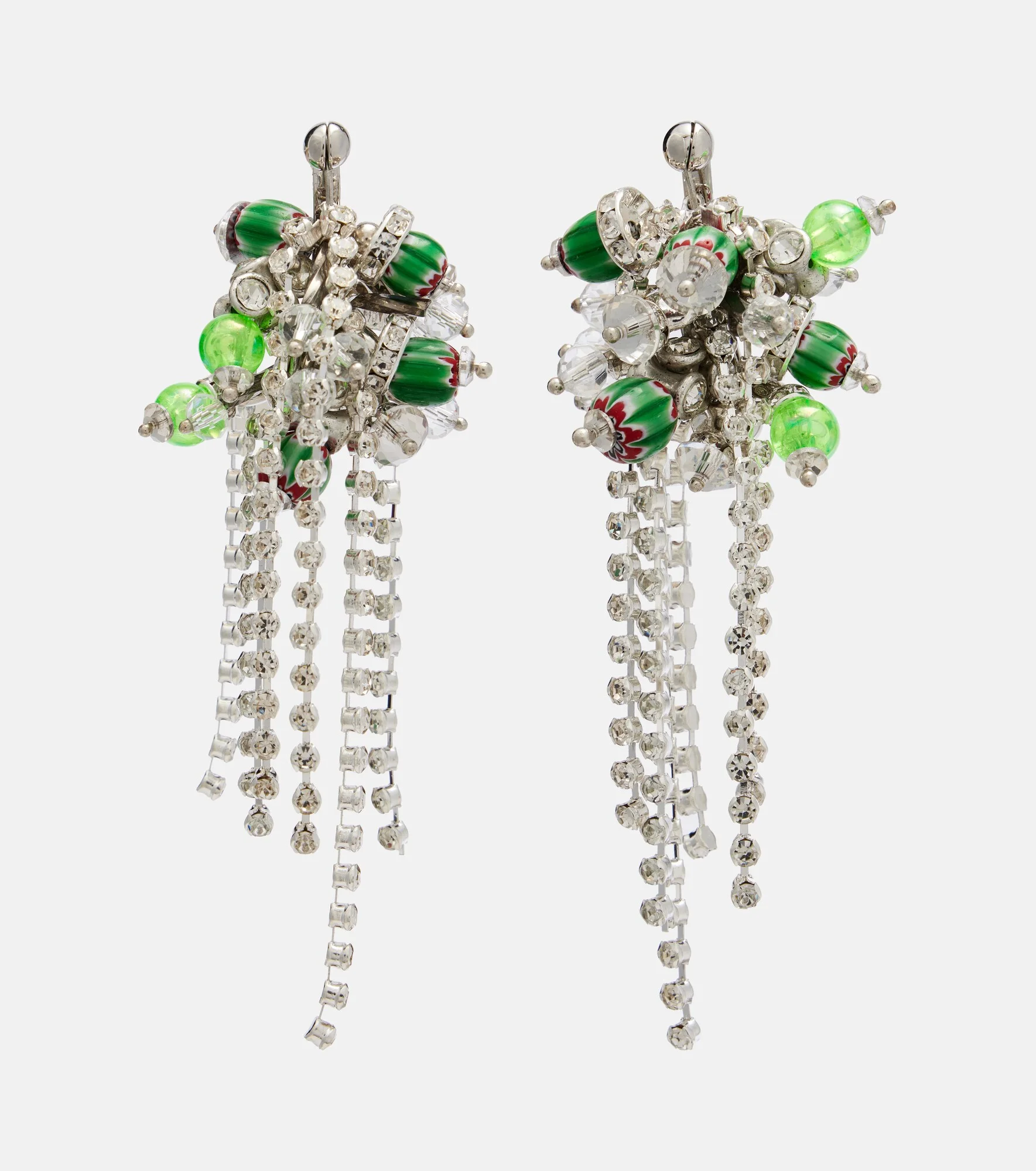 Crystal-embellished drop earrings - 1