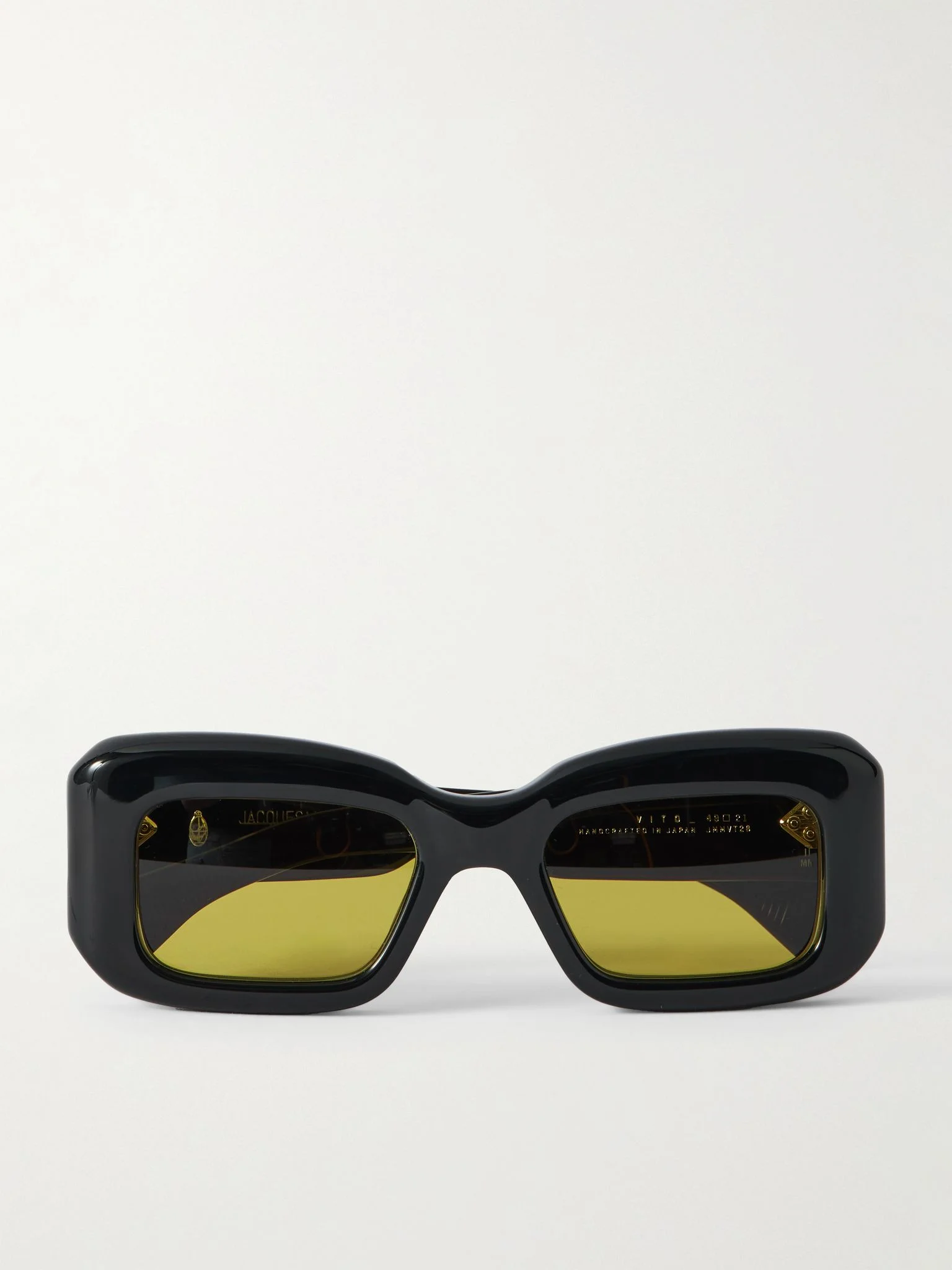 Vito square-frame acetate sunglasses Black - 1