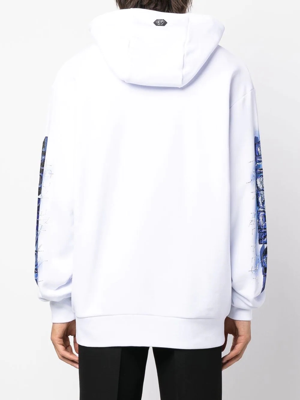 logo-print long-sleeved hoodie - 4