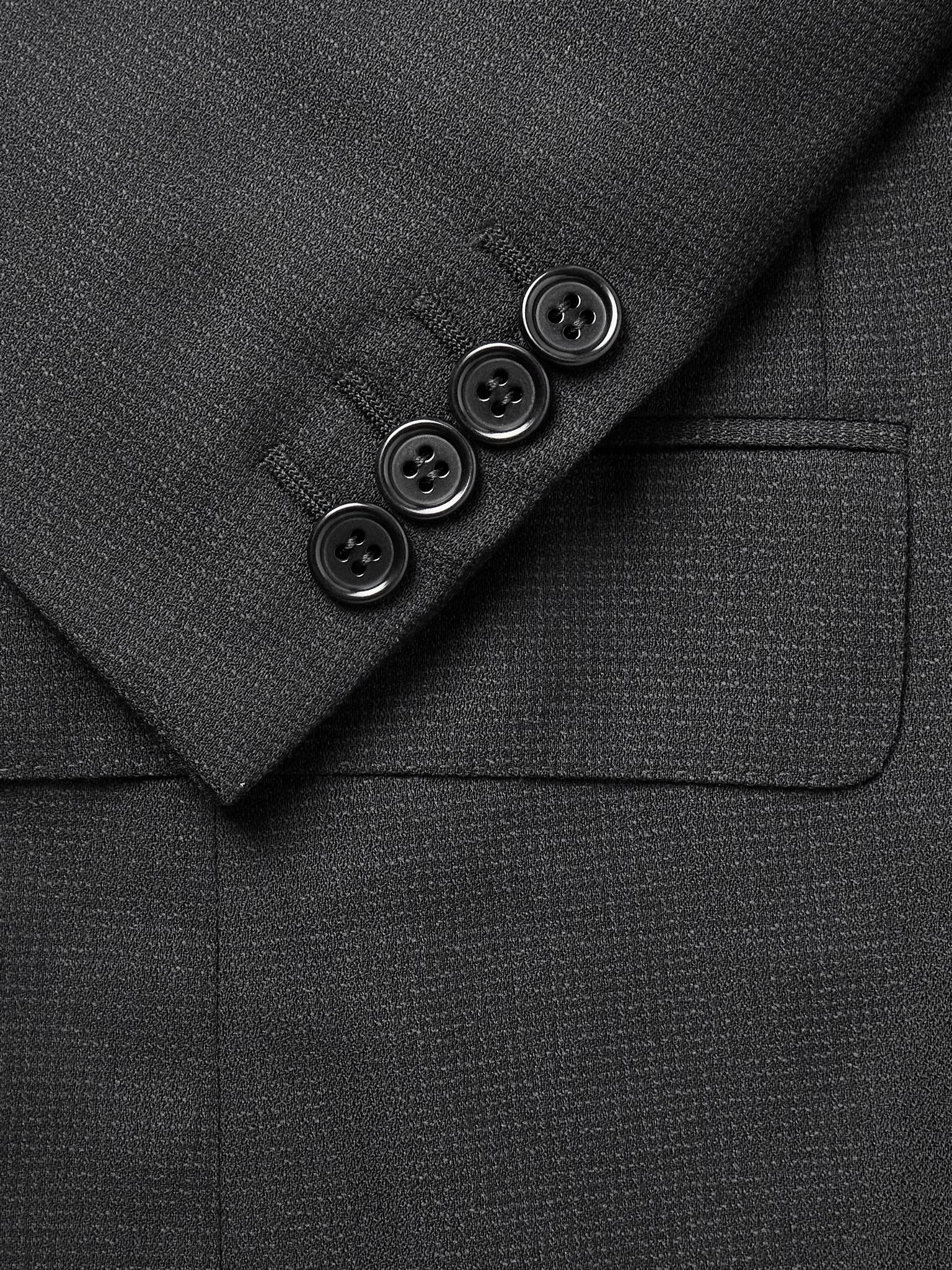 Trevi Slim-Fit Textured-Wool Suit Jacket Black - 4