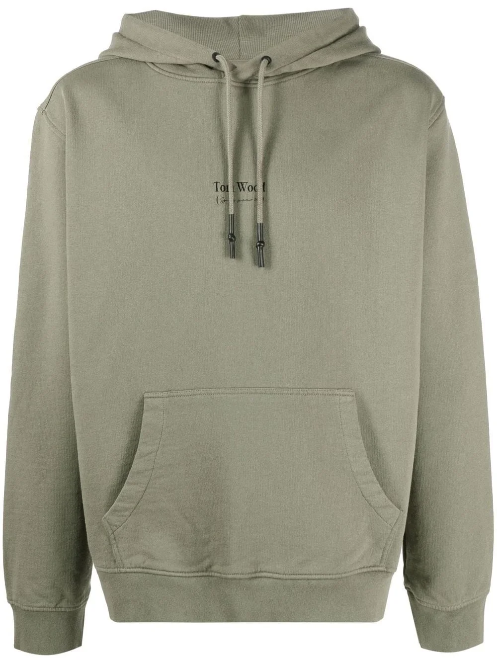 logo-print drawstring hoodie - 1