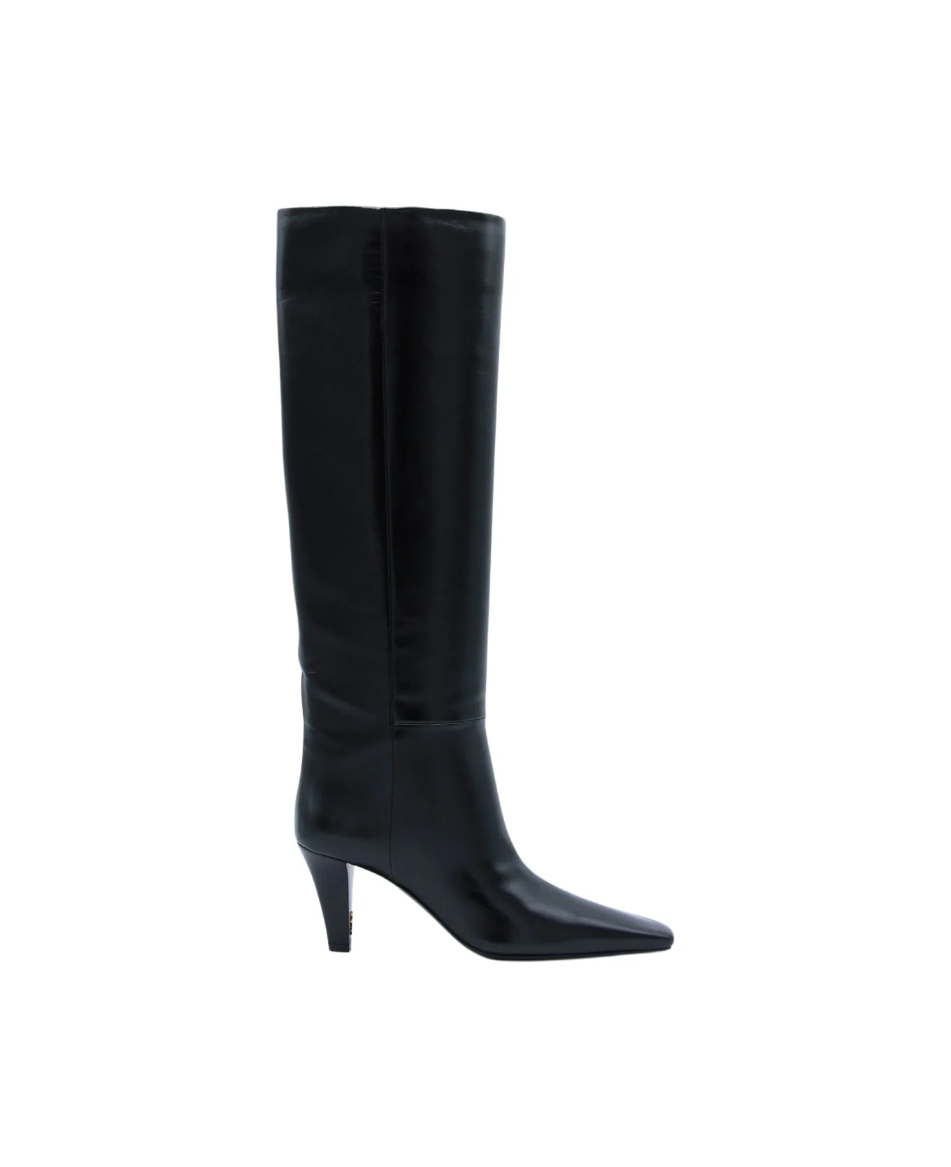 Black Leather Jill Boots - 1