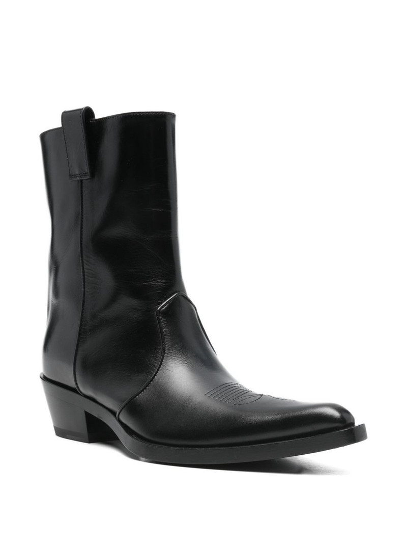 KHAITE pointed toe western boots outlook