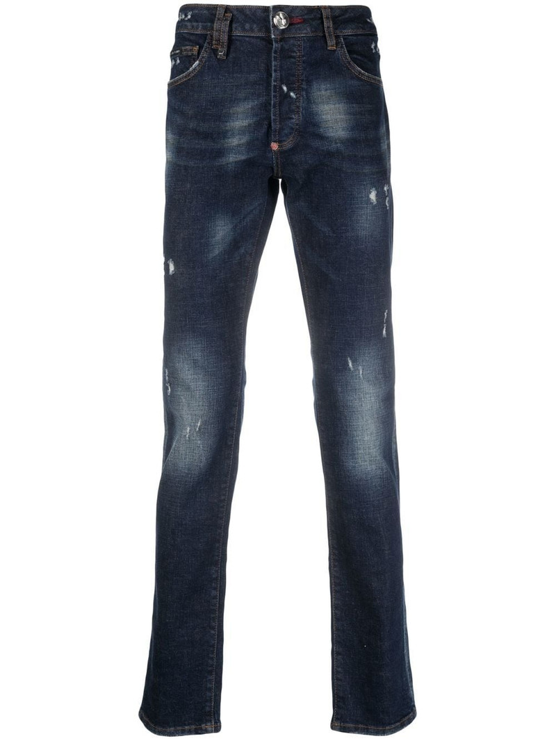 Super Straight Cut distressed jeans 1