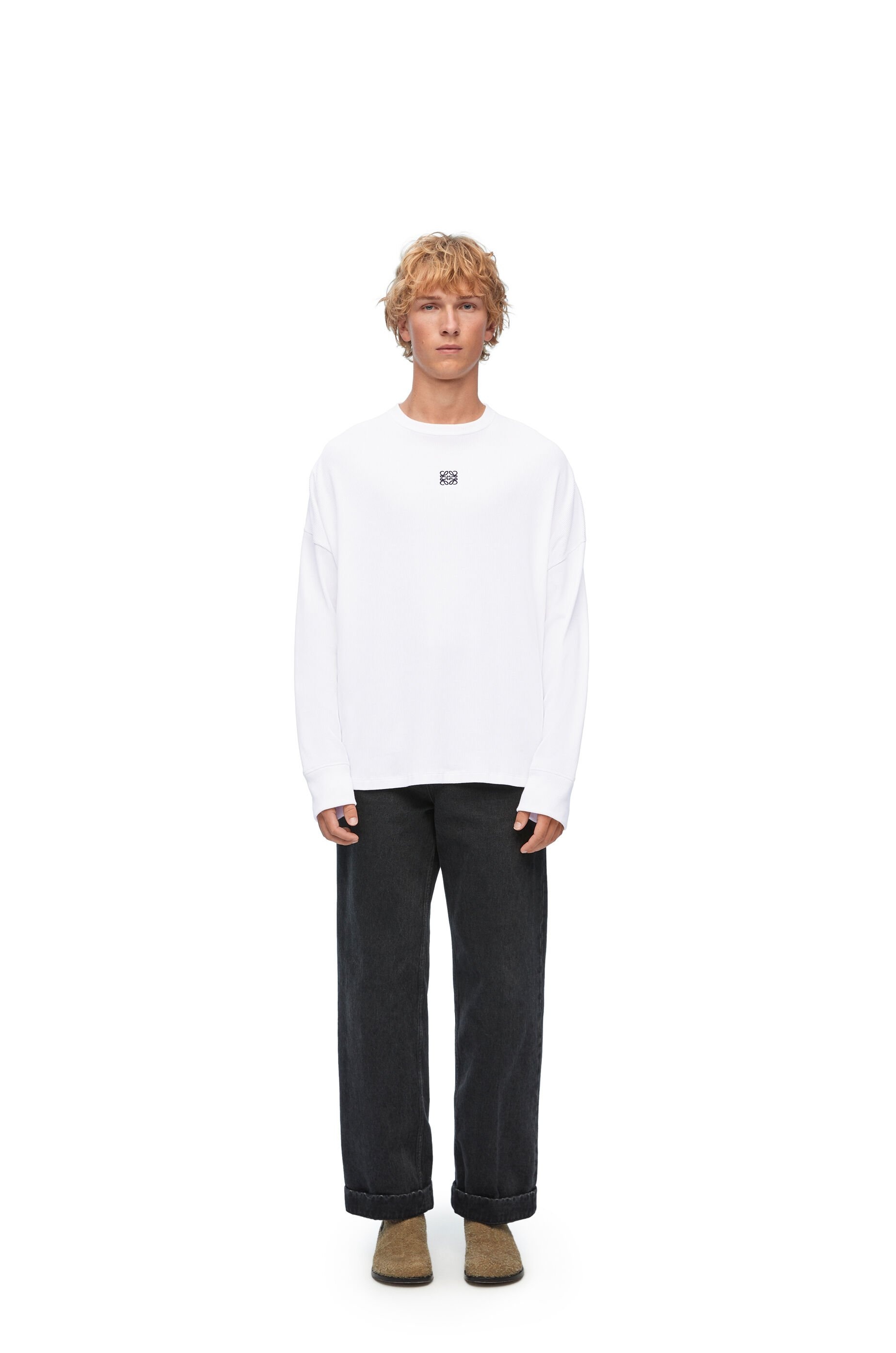 Oversized fit long sleeve T-shirt in cotton - 2