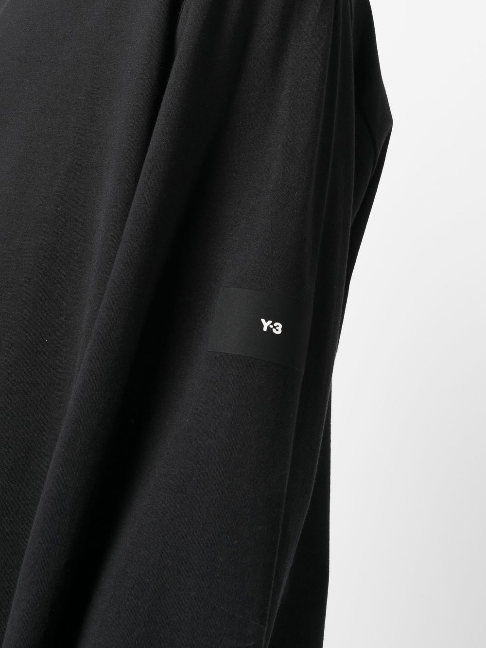 mock-neck long-sleeved cotton T-shirt - 5