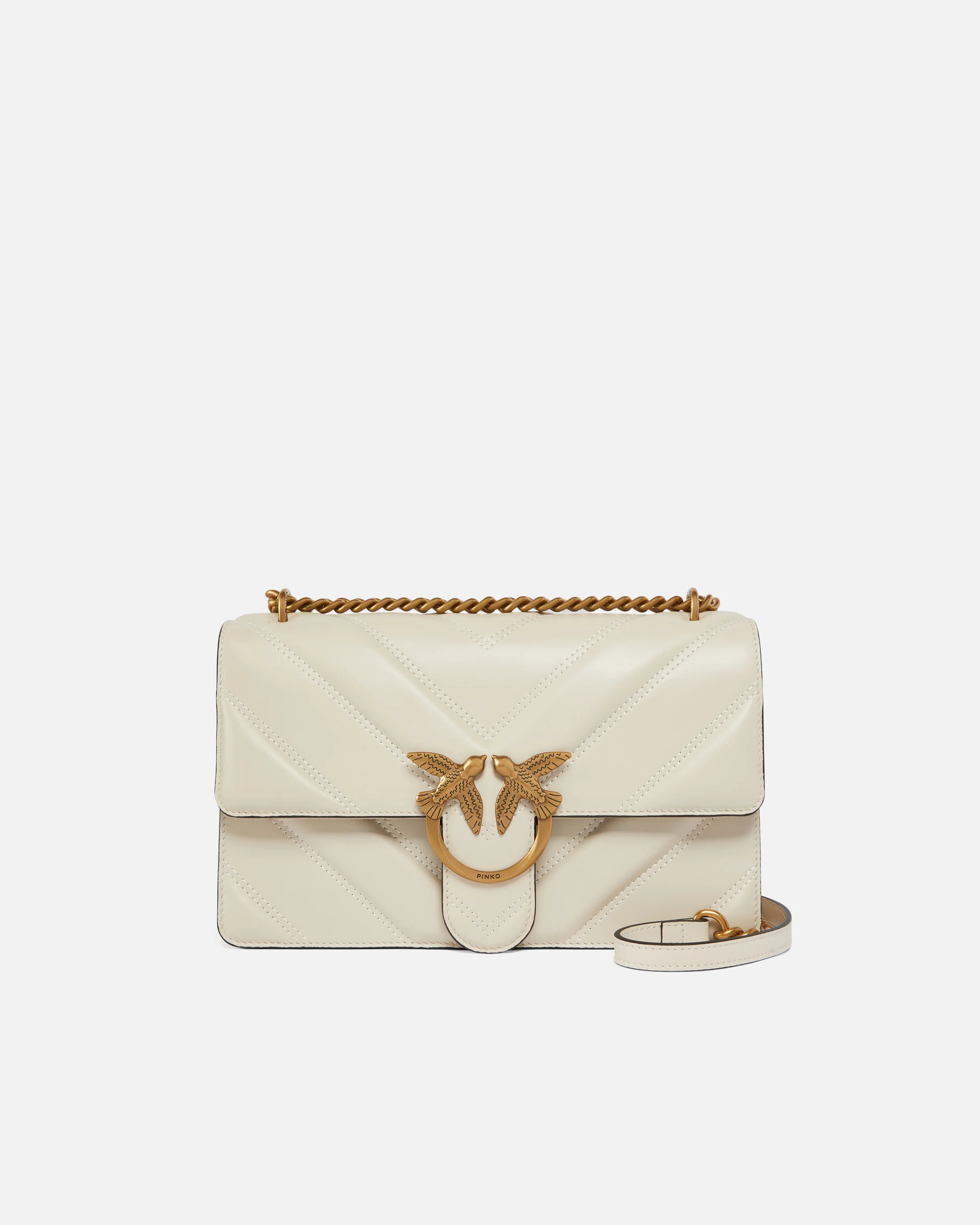 LOVE BAG ONE LIGHT MEDIUM HANDBAG IN CHEVRON NAPPA LEATHER - 1