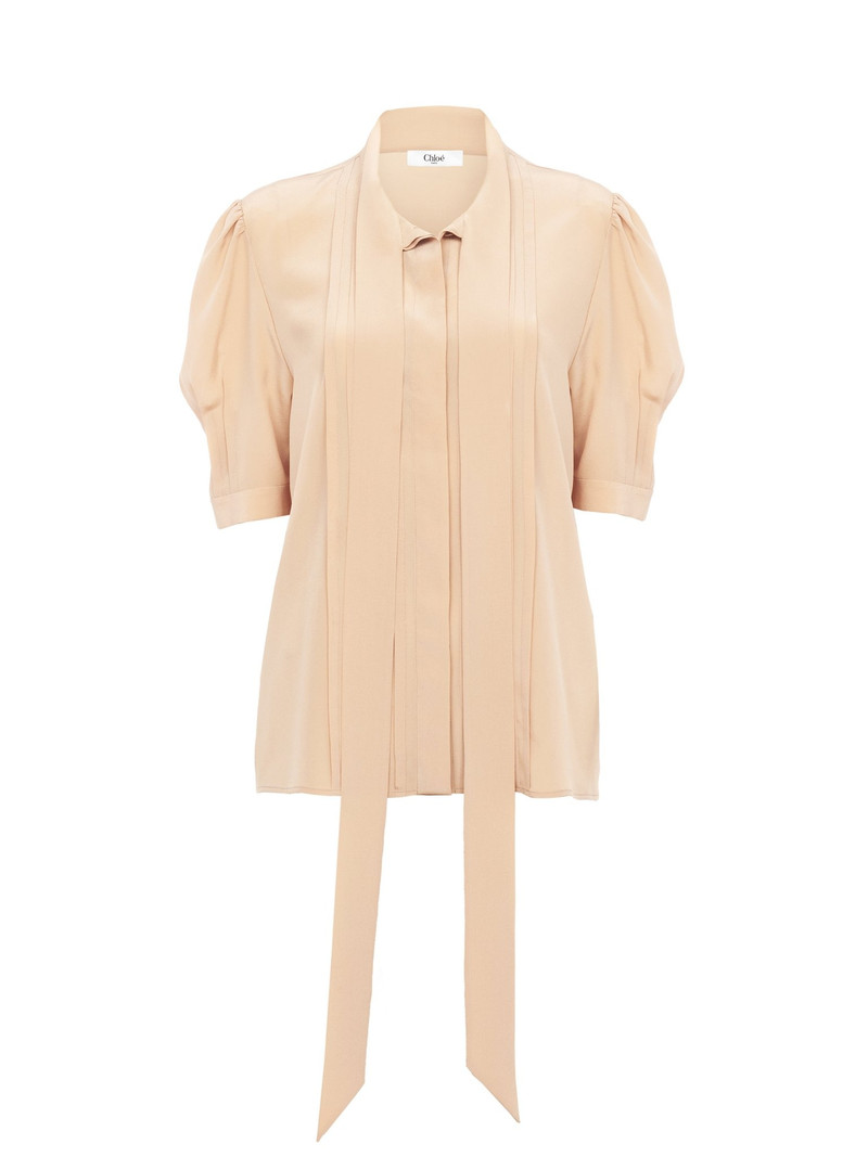 LAVALLIÈRE BLOUSE IN CRÊPE DE CHINE - 1