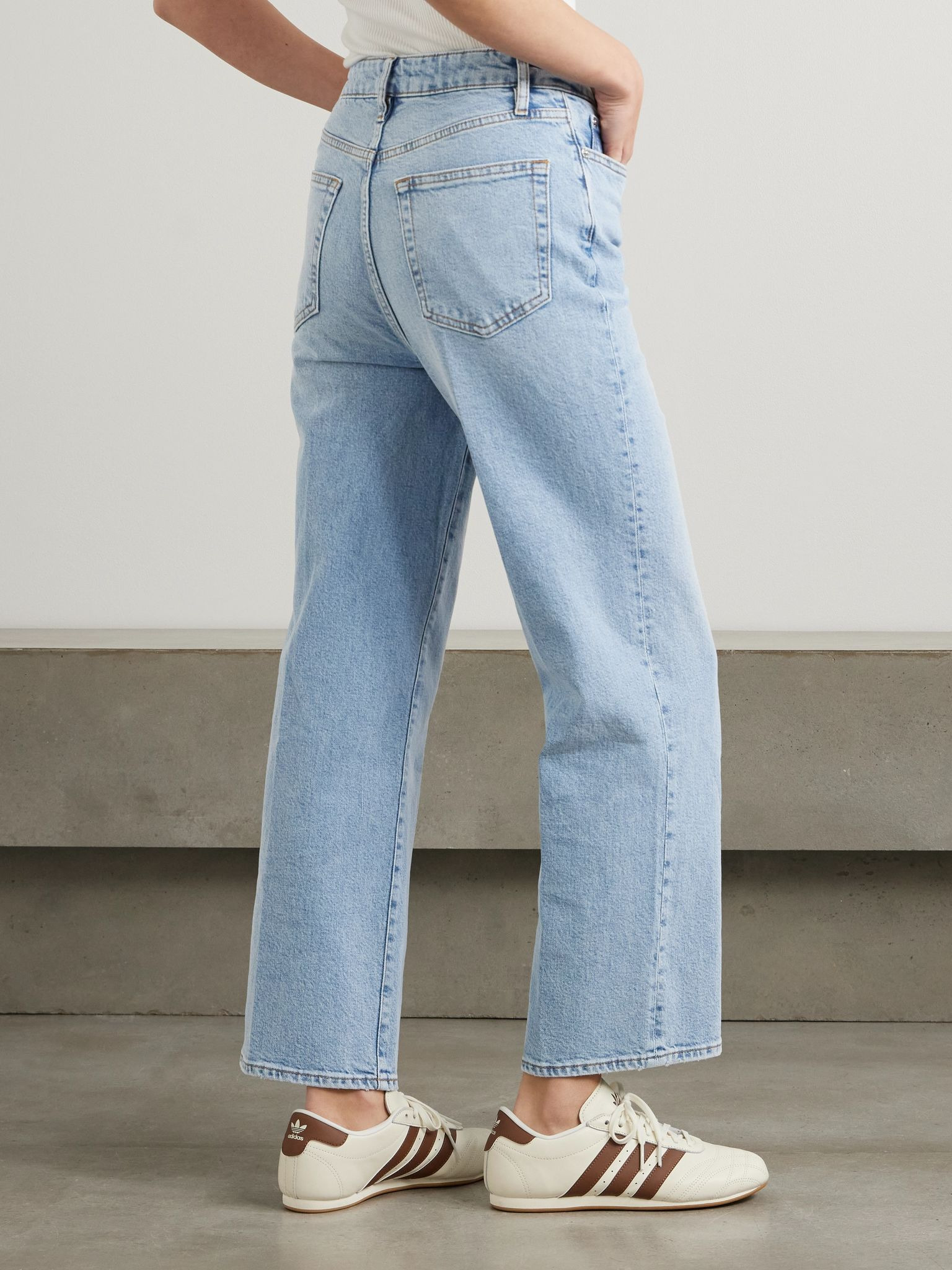 The Wide high-rise wide-leg jeans Light denim - 4