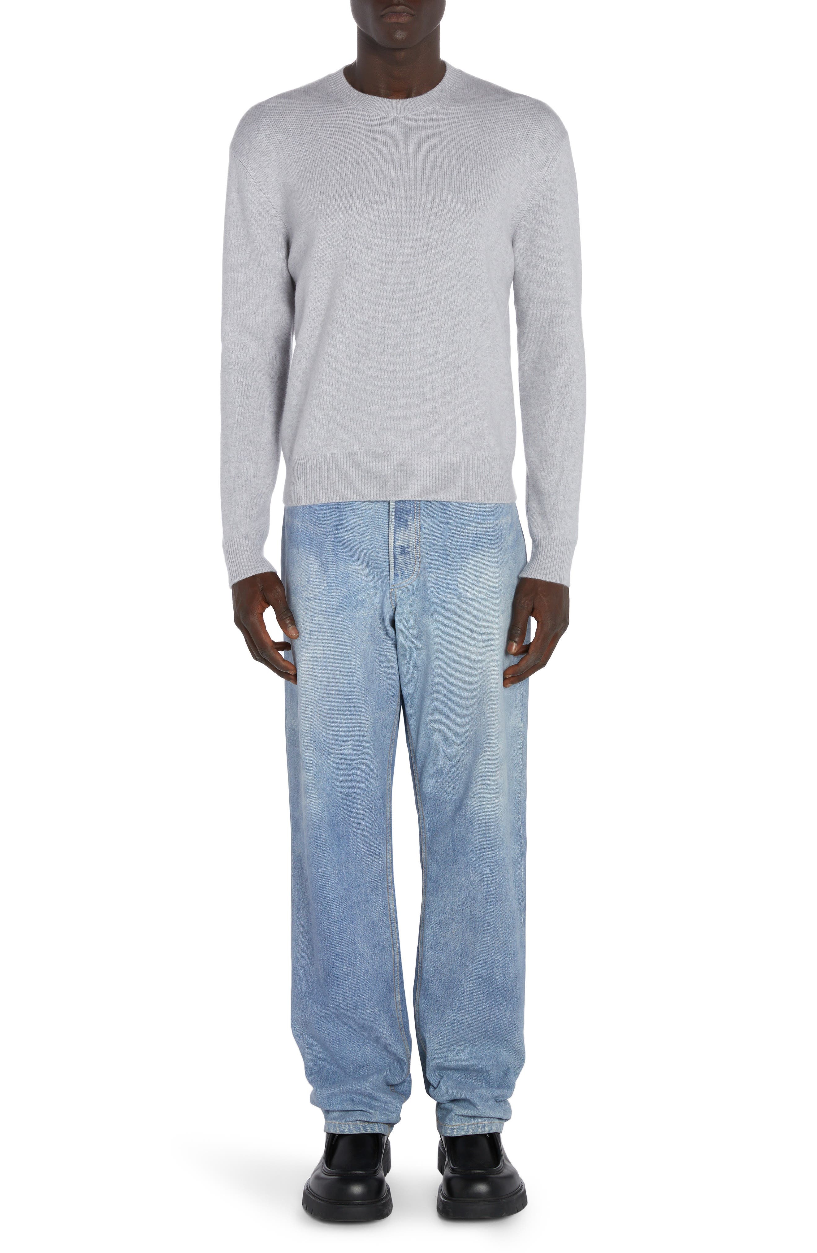 Intrecciato Leather Patch Cashmere Blend Crewneck Sweater - 2