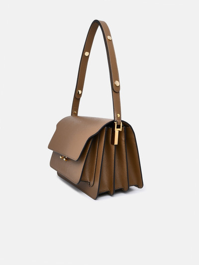 Marni TRUNK BAG IN BROWN LEATHER outlook