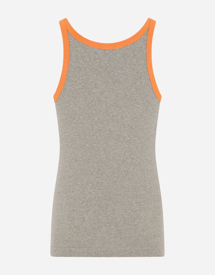 Fine-rib stretch cotton singlet - 3
