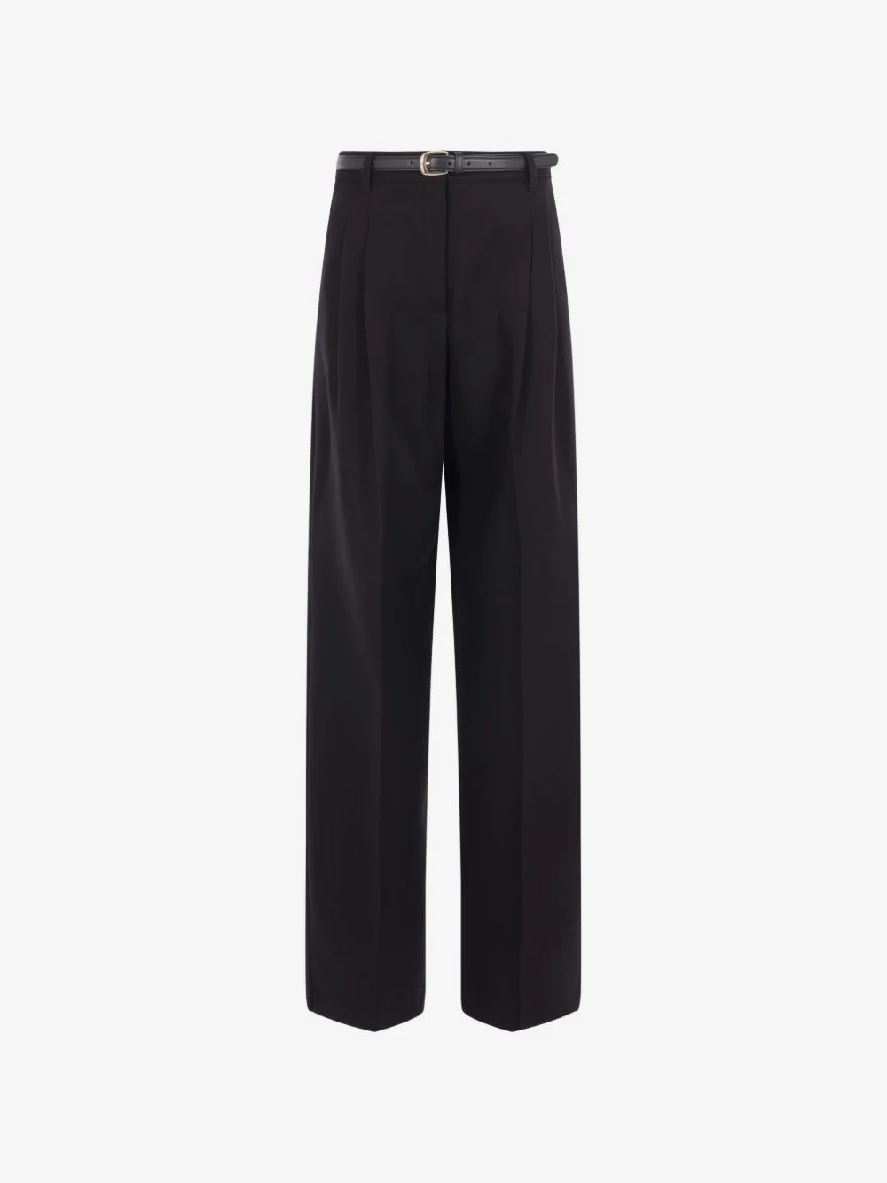 belted pleated trousers - 1