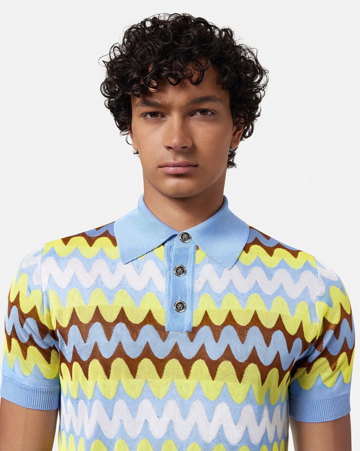 Wave Knit Polo Shirt - 3