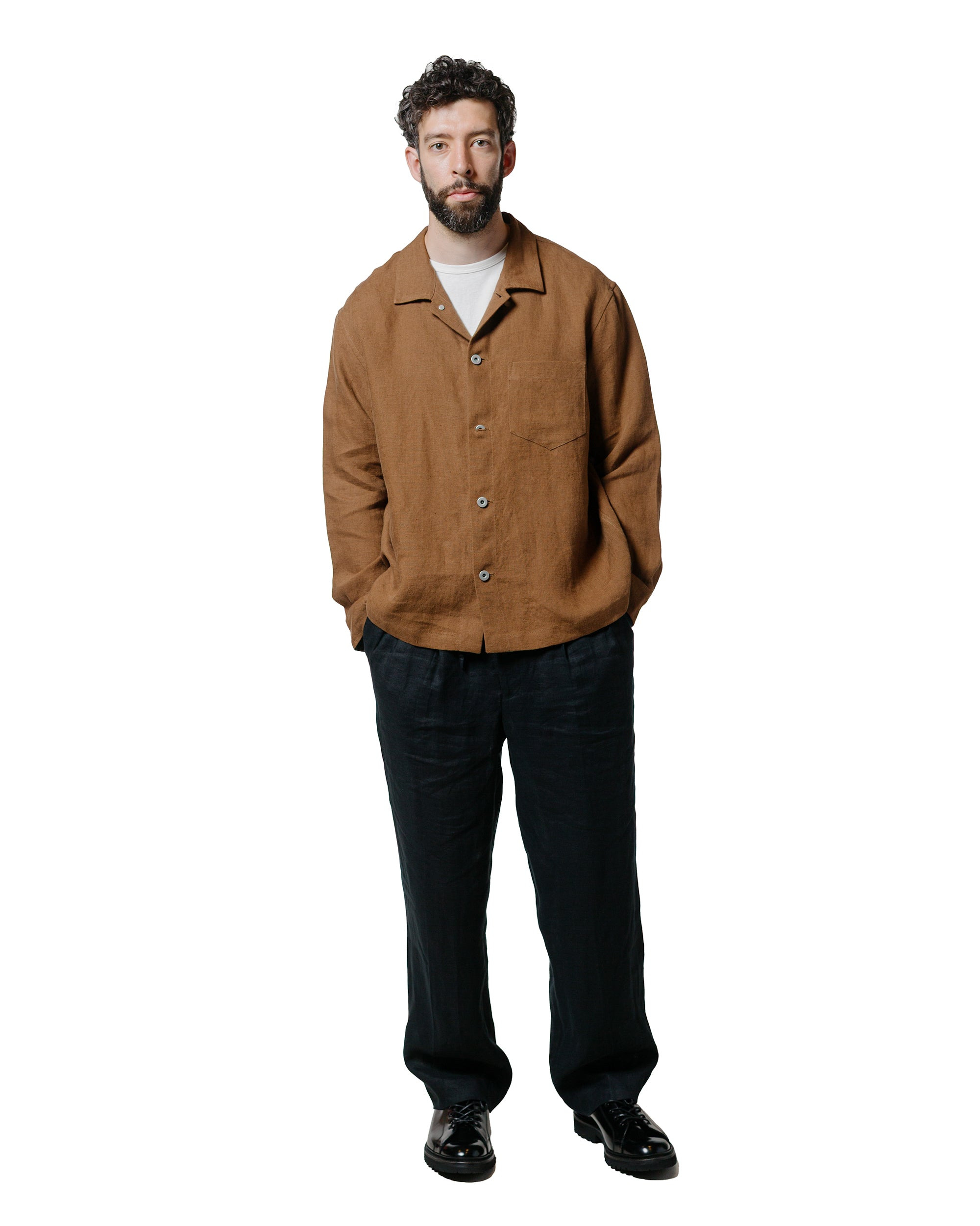 Travail Shirt Corsica Brown Welterweight Linen - 4