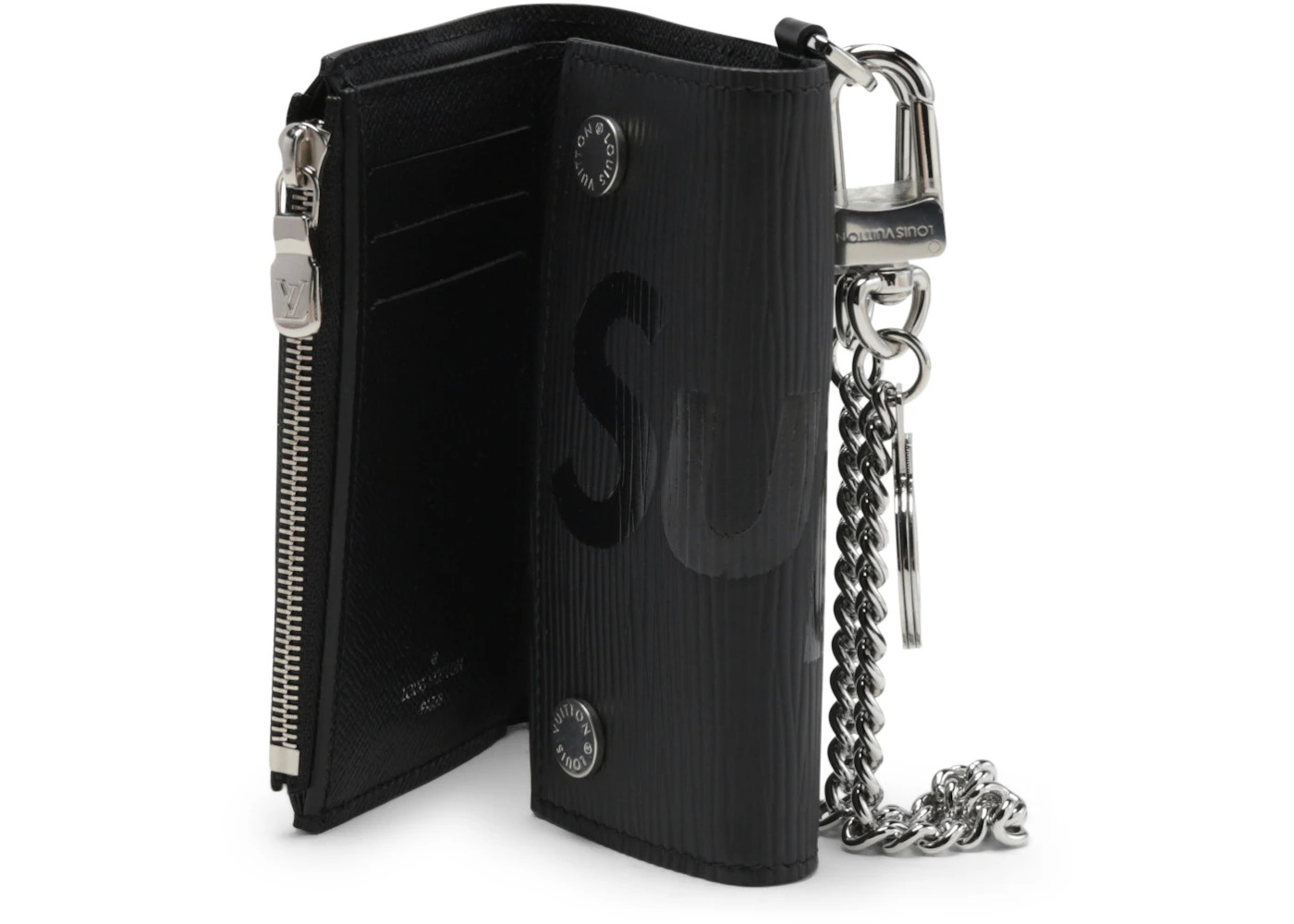 Louis Vuitton x Supreme Chain Wallet Epi Black - 3