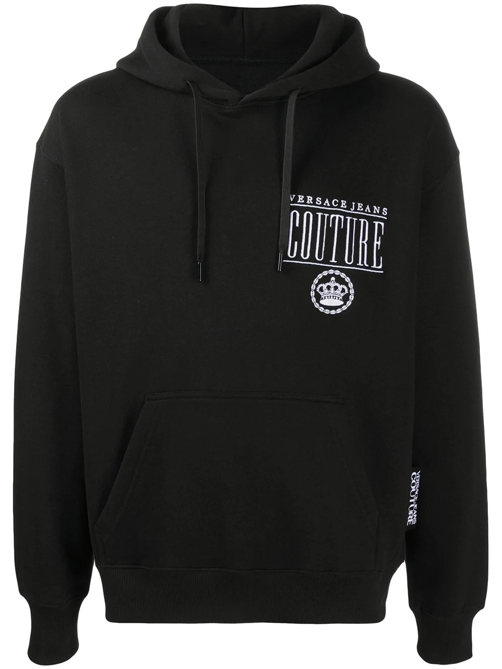 logo cotton hoodie - 1