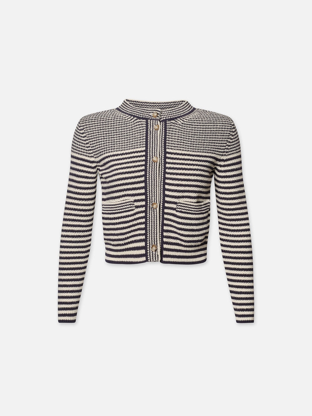 Compact Stripe Cardi in Navy Multi - 1