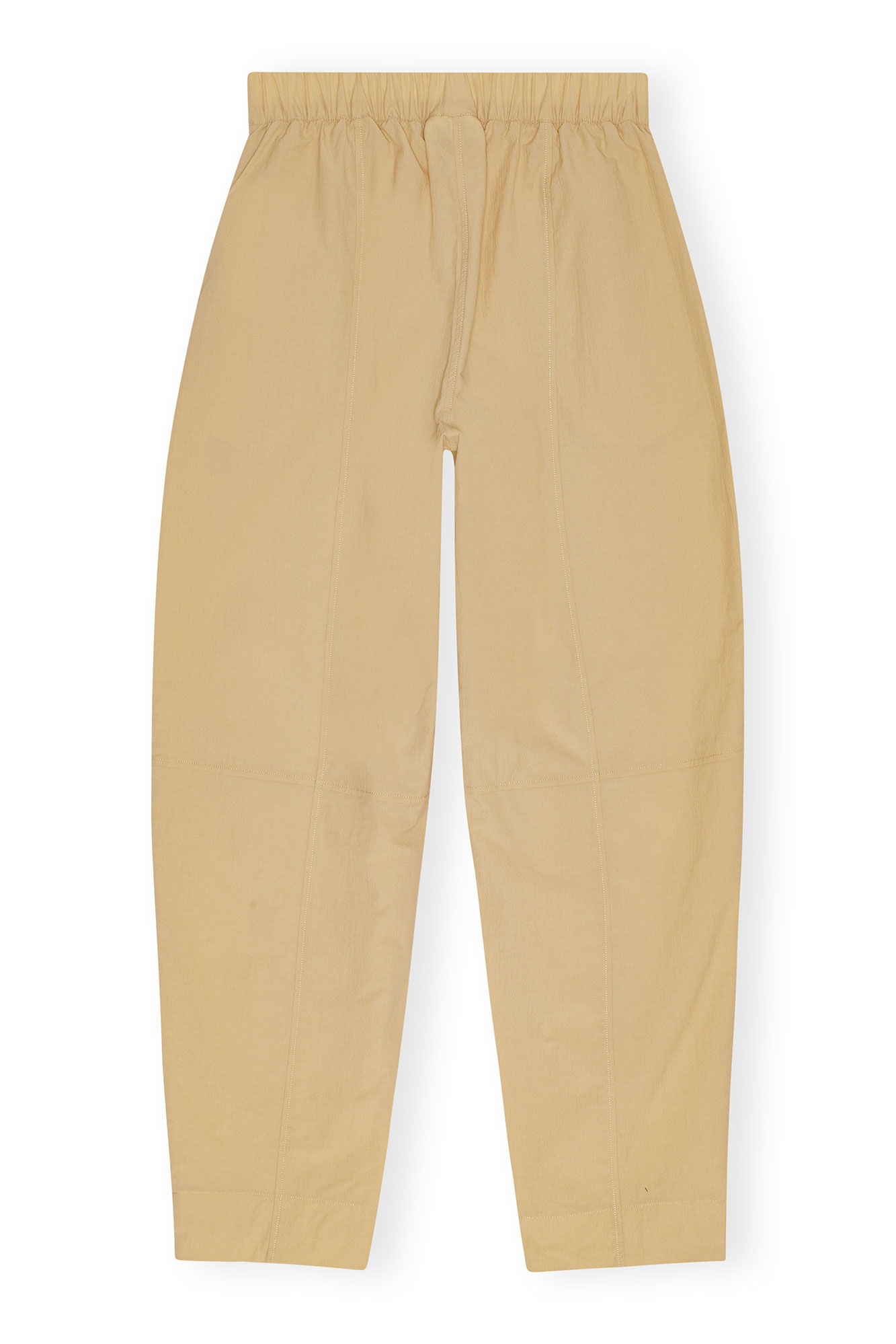 BEIGE ELASTICATED CURVE TROUSERS - 1