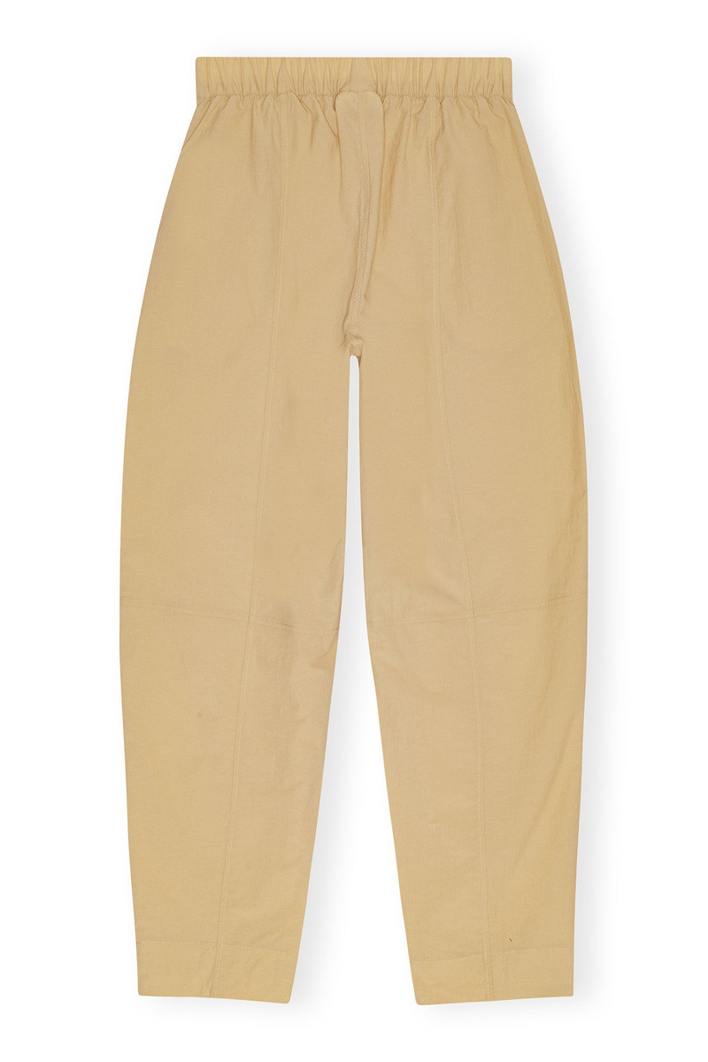 BEIGE ELASTICATED CURVE 트레이너 1