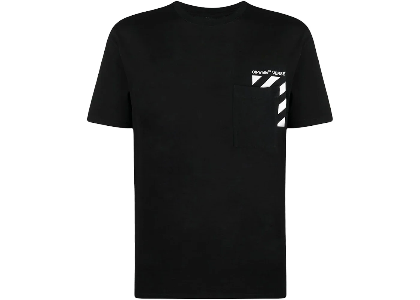 OFF-WHITE Diag-Stripe Pocket Tee Black/White - 1