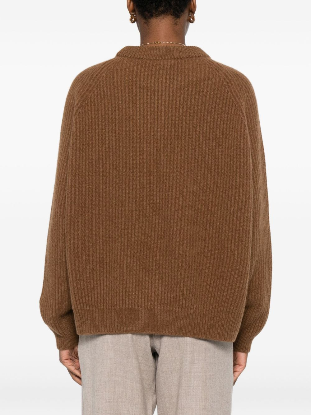 ribbed crew-neck sweater - 4