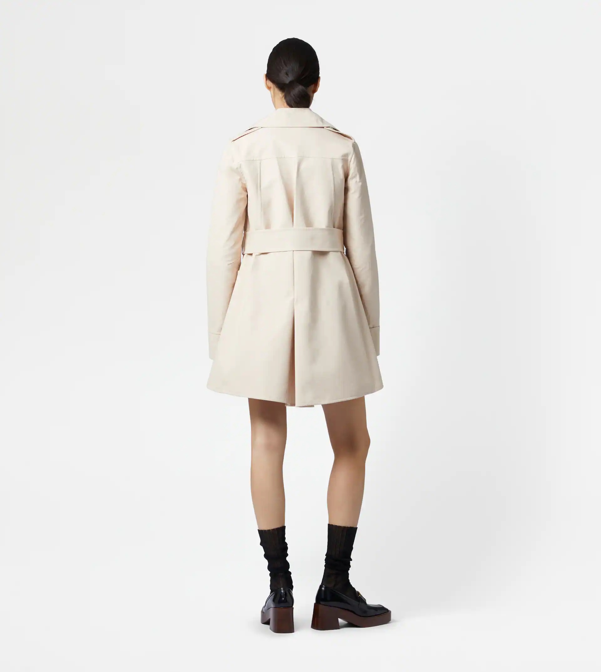 TRENCH COAT IN COTTON - BEIGE - 3