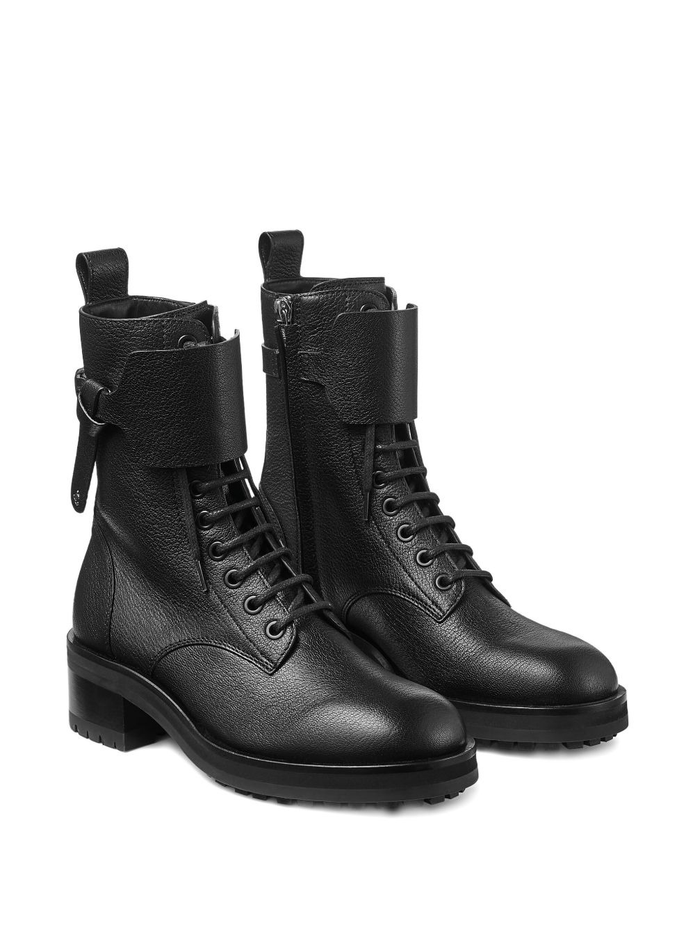 Rosabel leather lace-up combat boots - 2