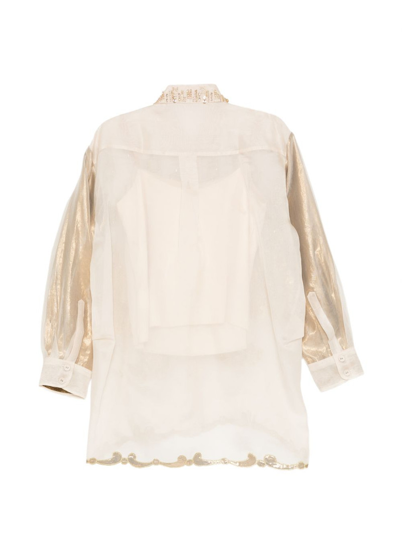 BIYAN sequin-embellished shirt outlook