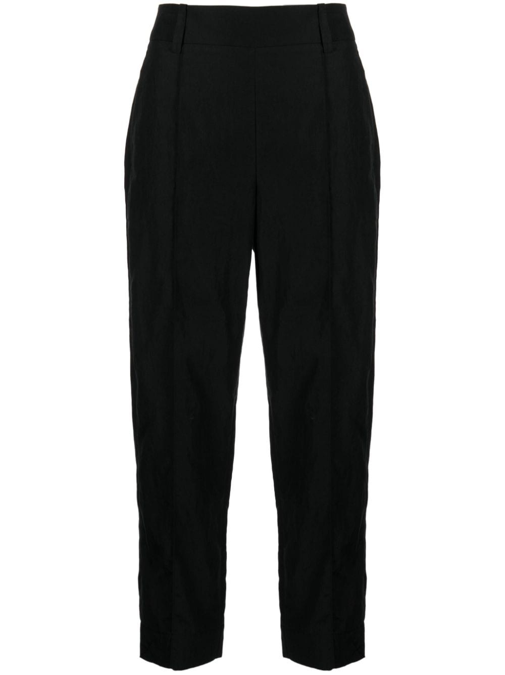 pleated cropped trousers - 1