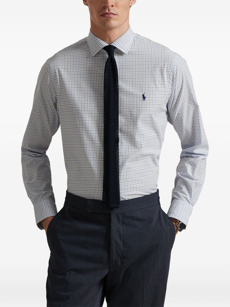 plaid embroidered poplin shirt 3