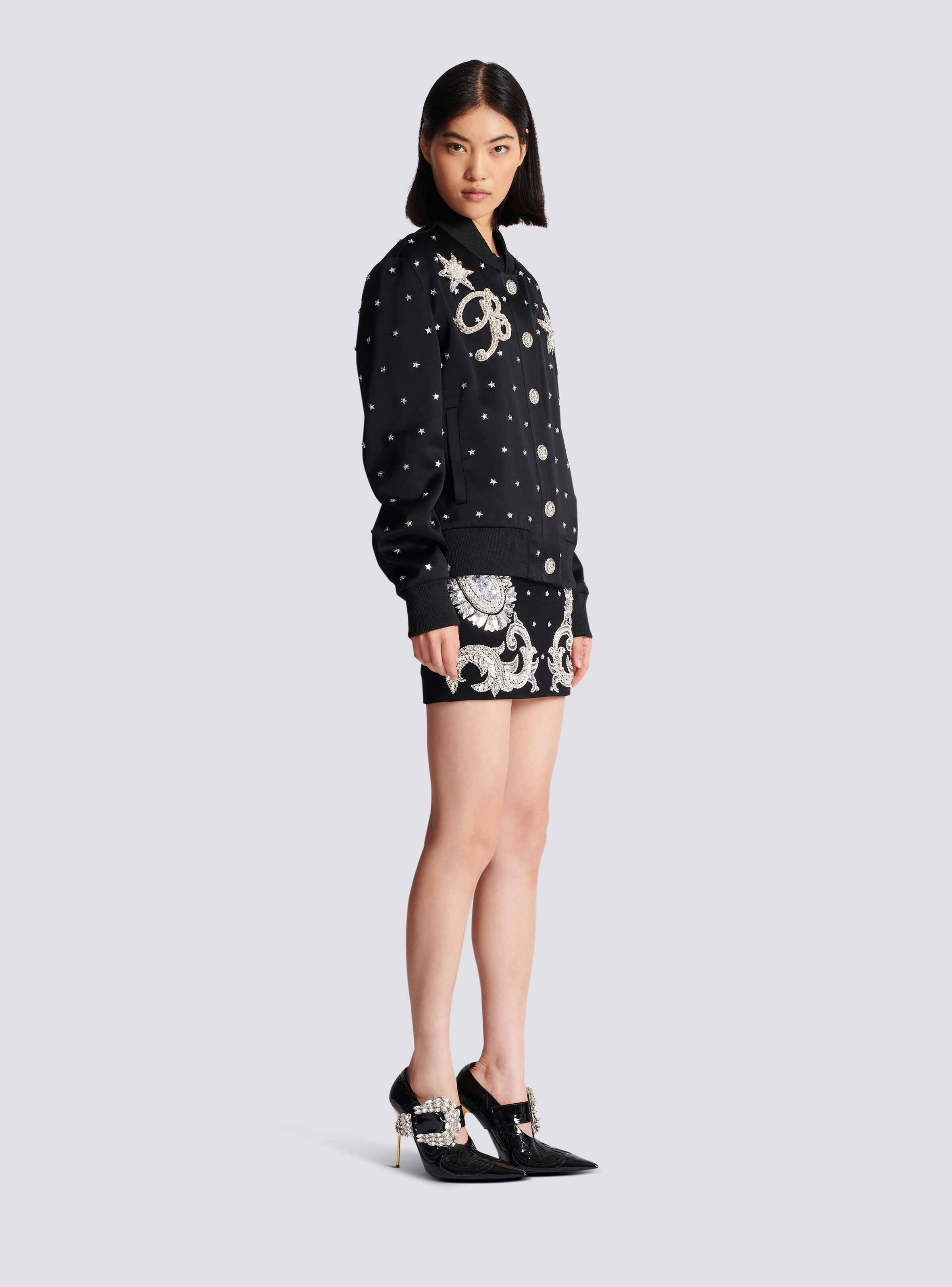 Stars embroidered bomber jacket - 3