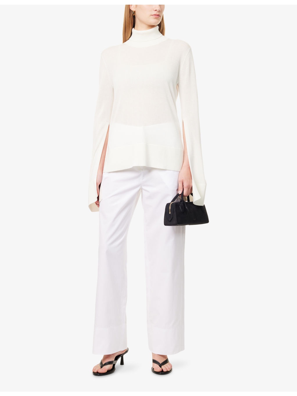 Turtleneck Long-Sleeve Fine-Knit Jumper - 2