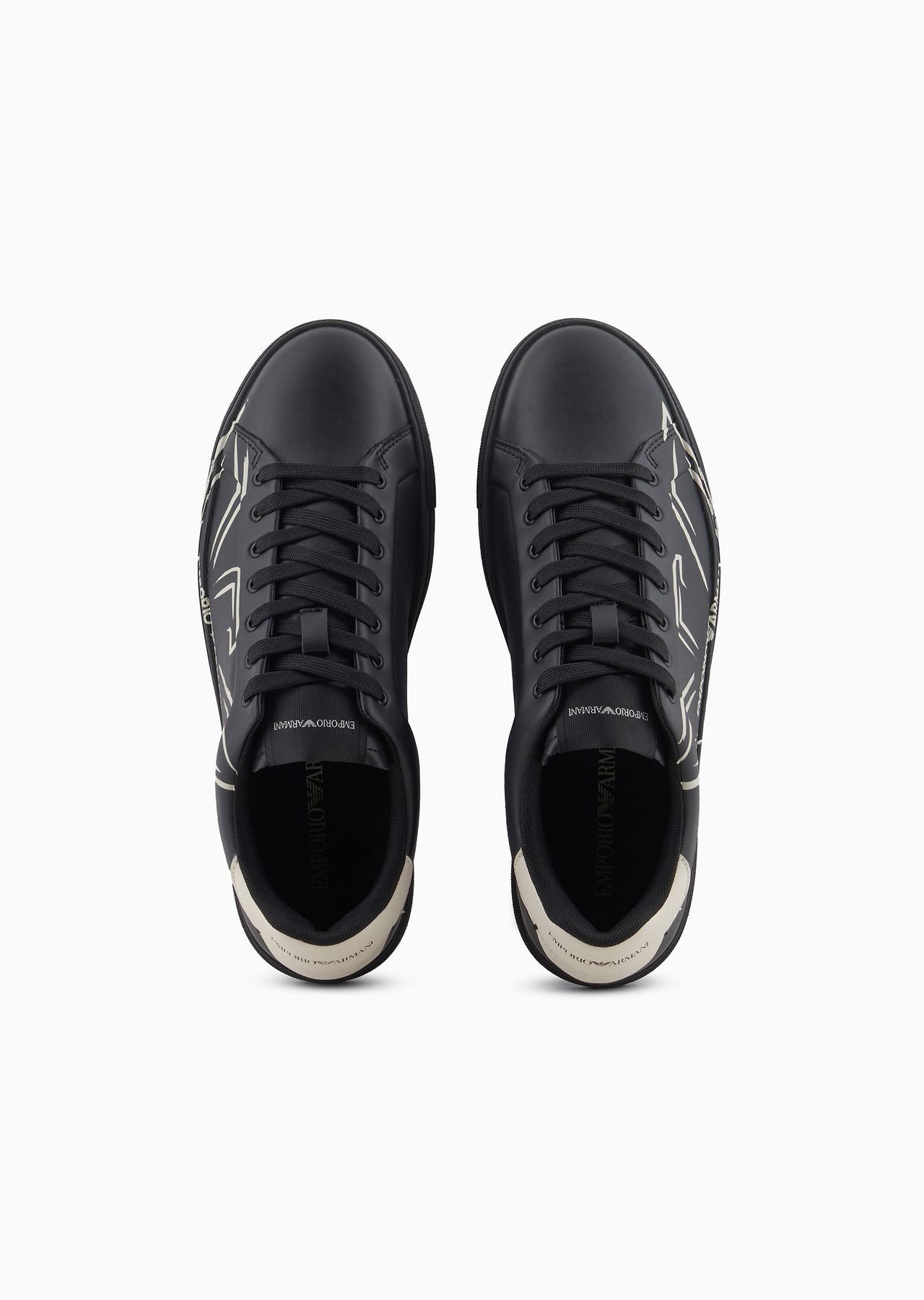 Soft leather sneakers with eagle print - 3