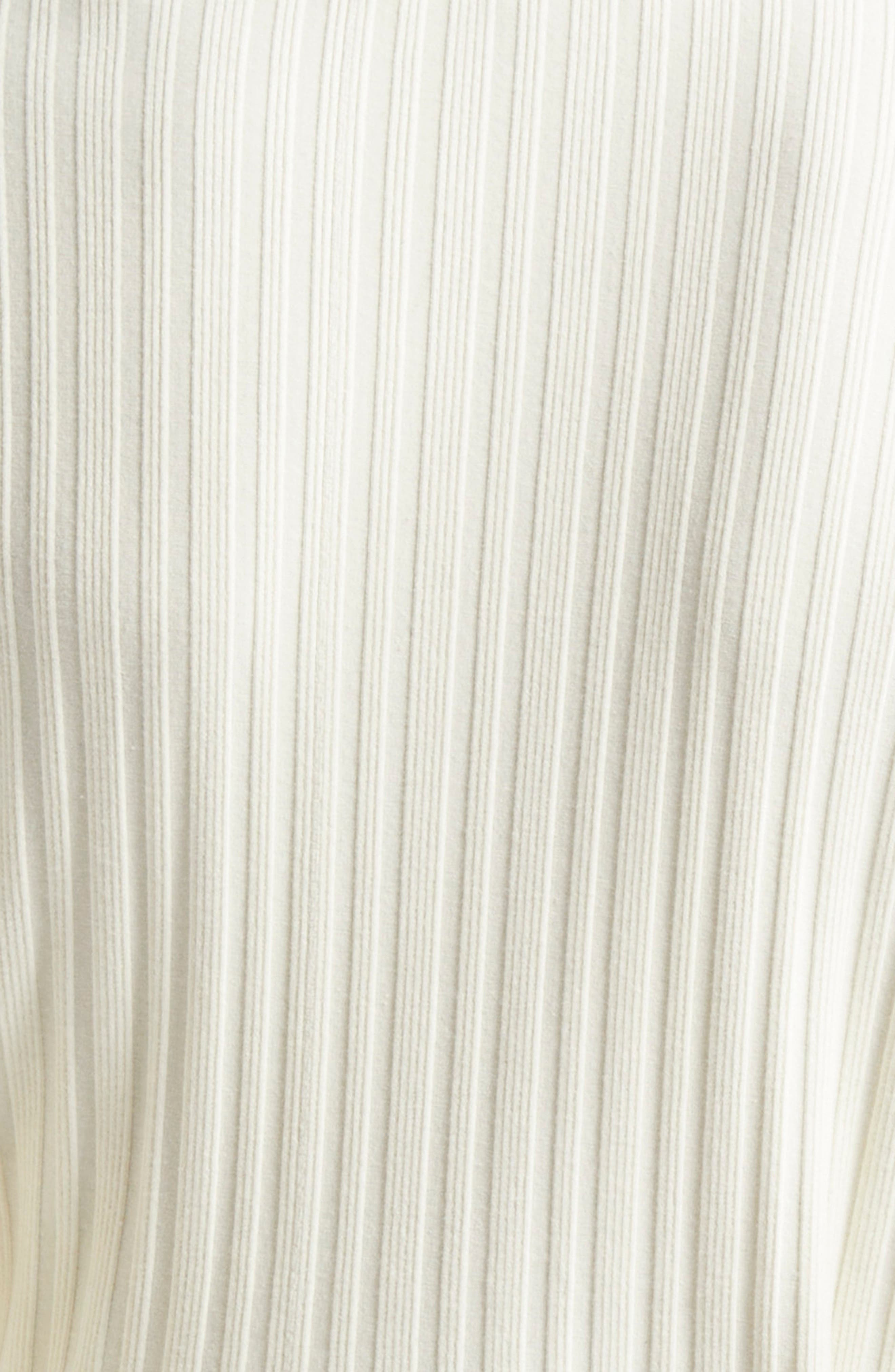 Veronica Beard Jocelyn V-Neck Rib Cotton Top in Ivory at Nordstrom - 7