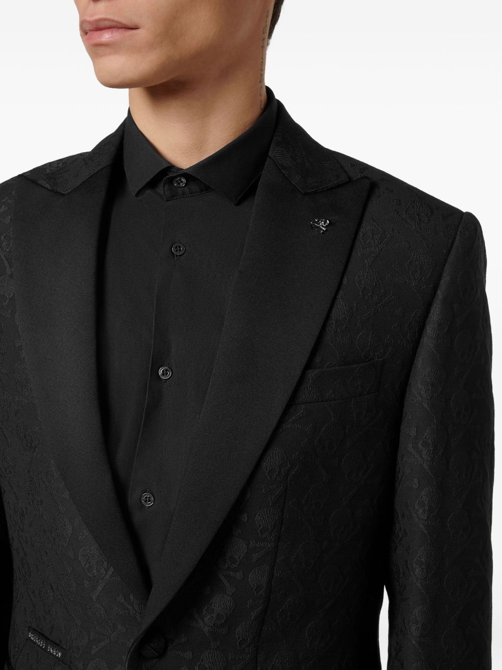 Skull&Bones jacquard blazer - 5