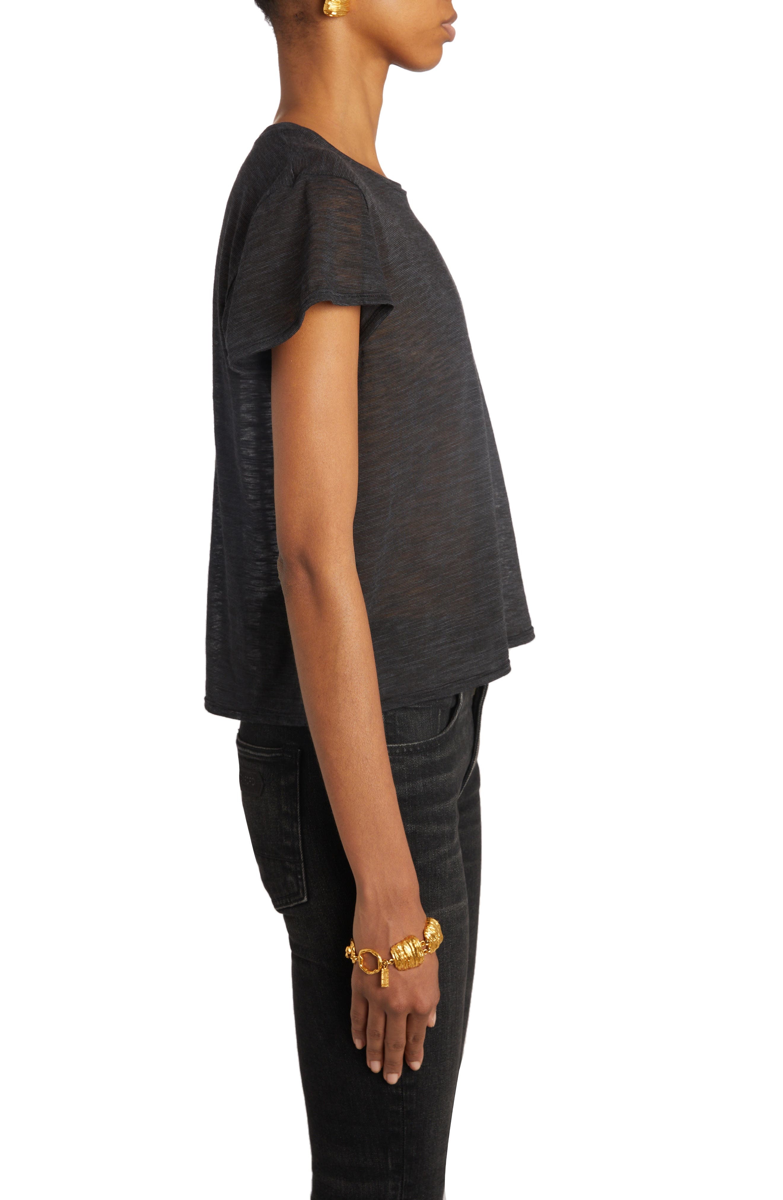 Slub Cotton Blend Jersey T-Shirt - 4