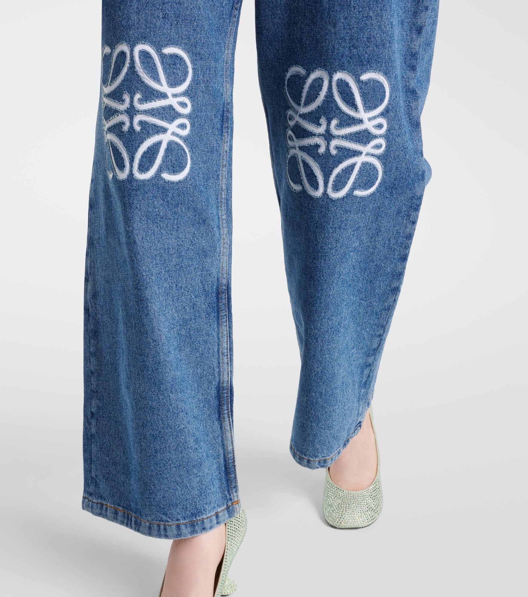Anagram high-rise wide-leg jeans - 5
