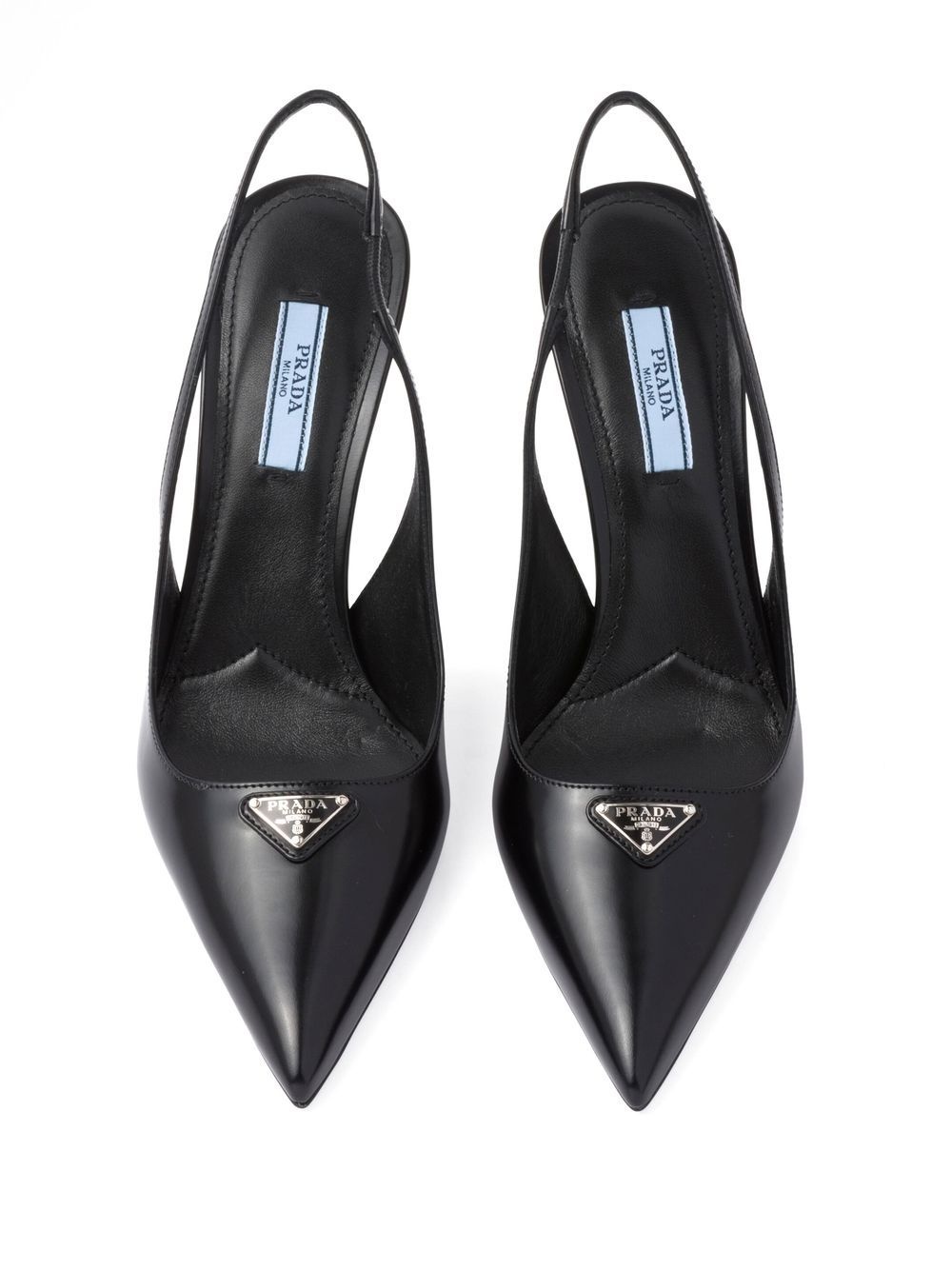 leather slingback 85mm pumps - 4