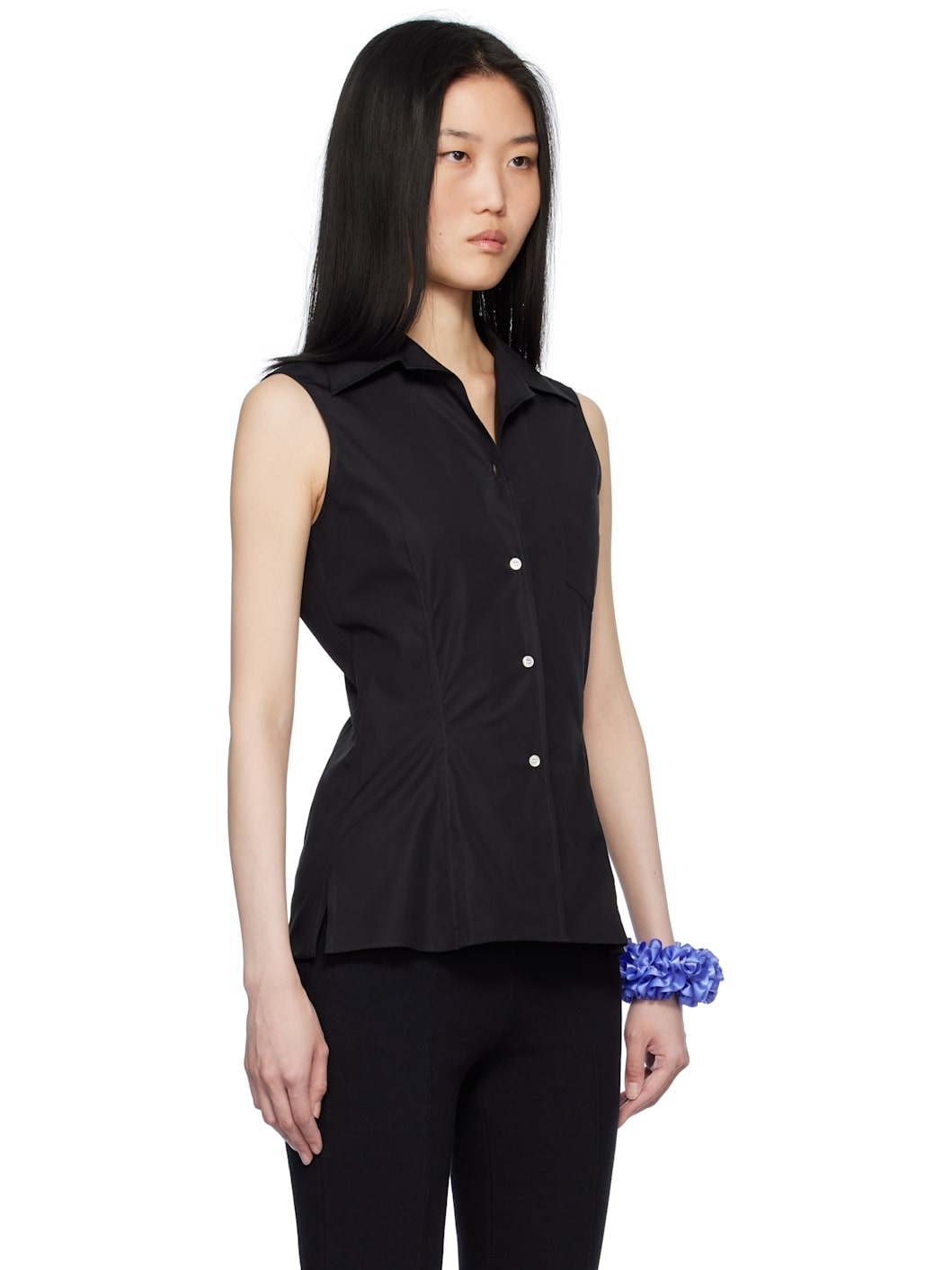 Black Rosie Sleeveless Shirt - 2