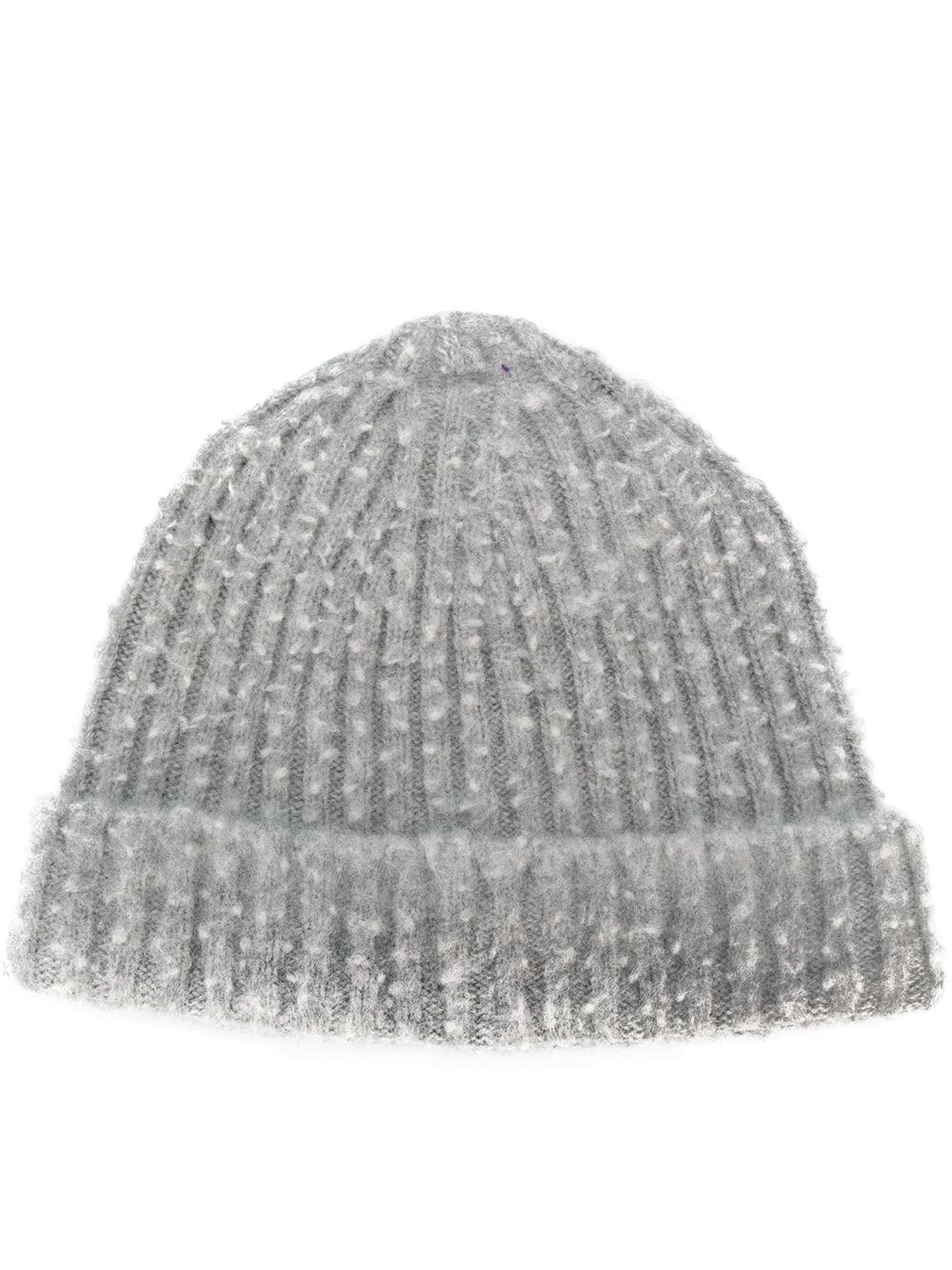 four-stitch ribbed-knit beanie - 1