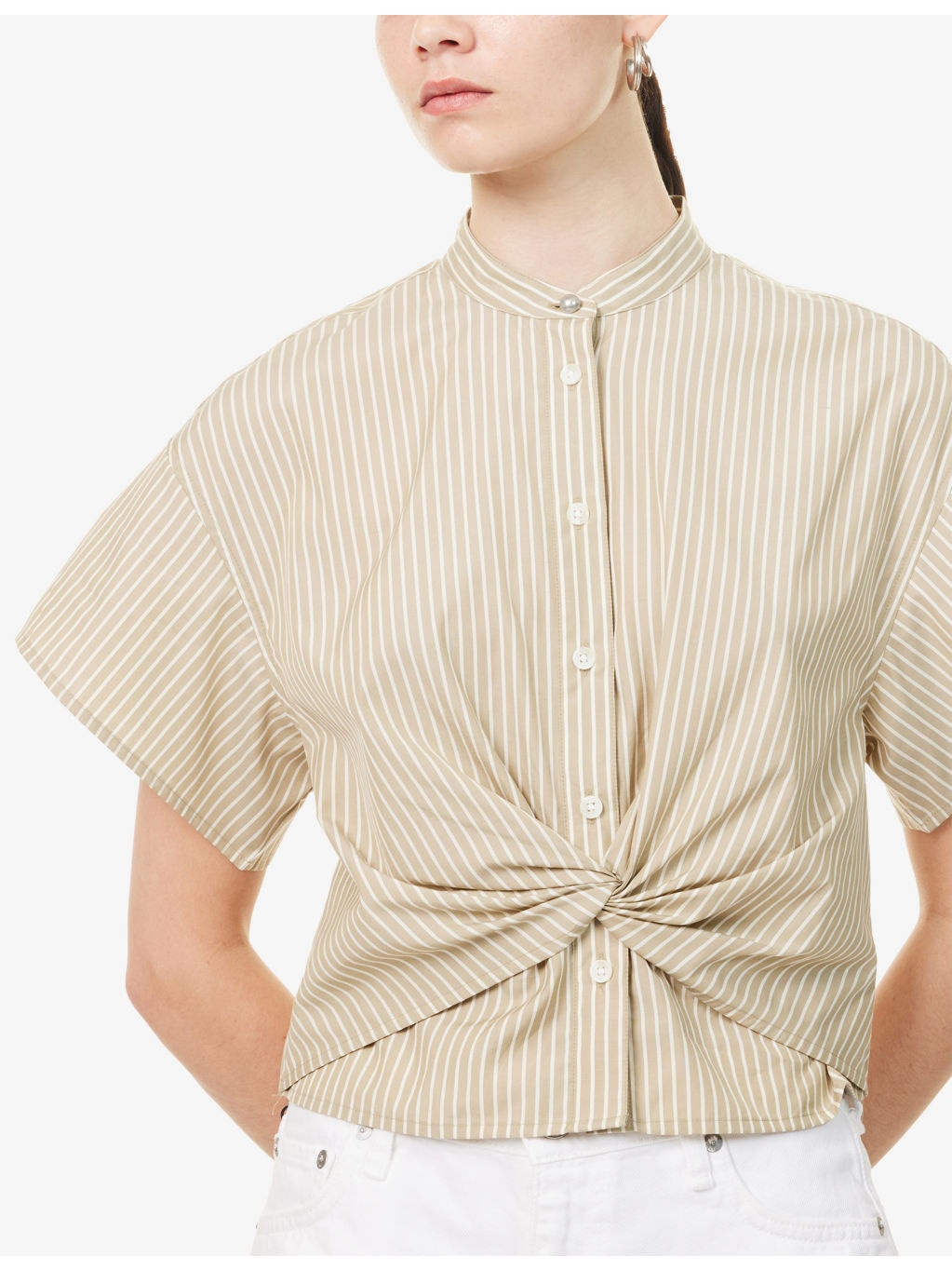 Gretchen Striped Cotton Top - 5