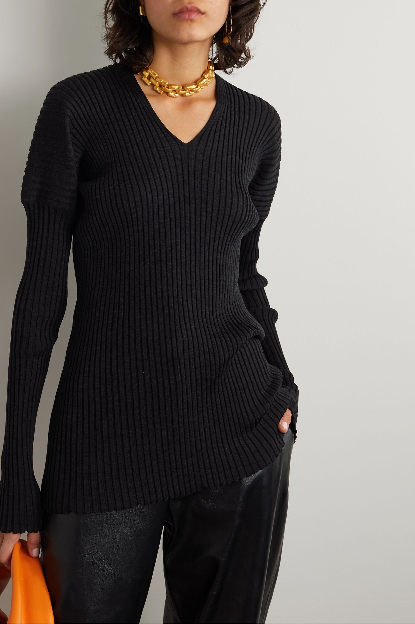 Ribbed wool sweater - 3