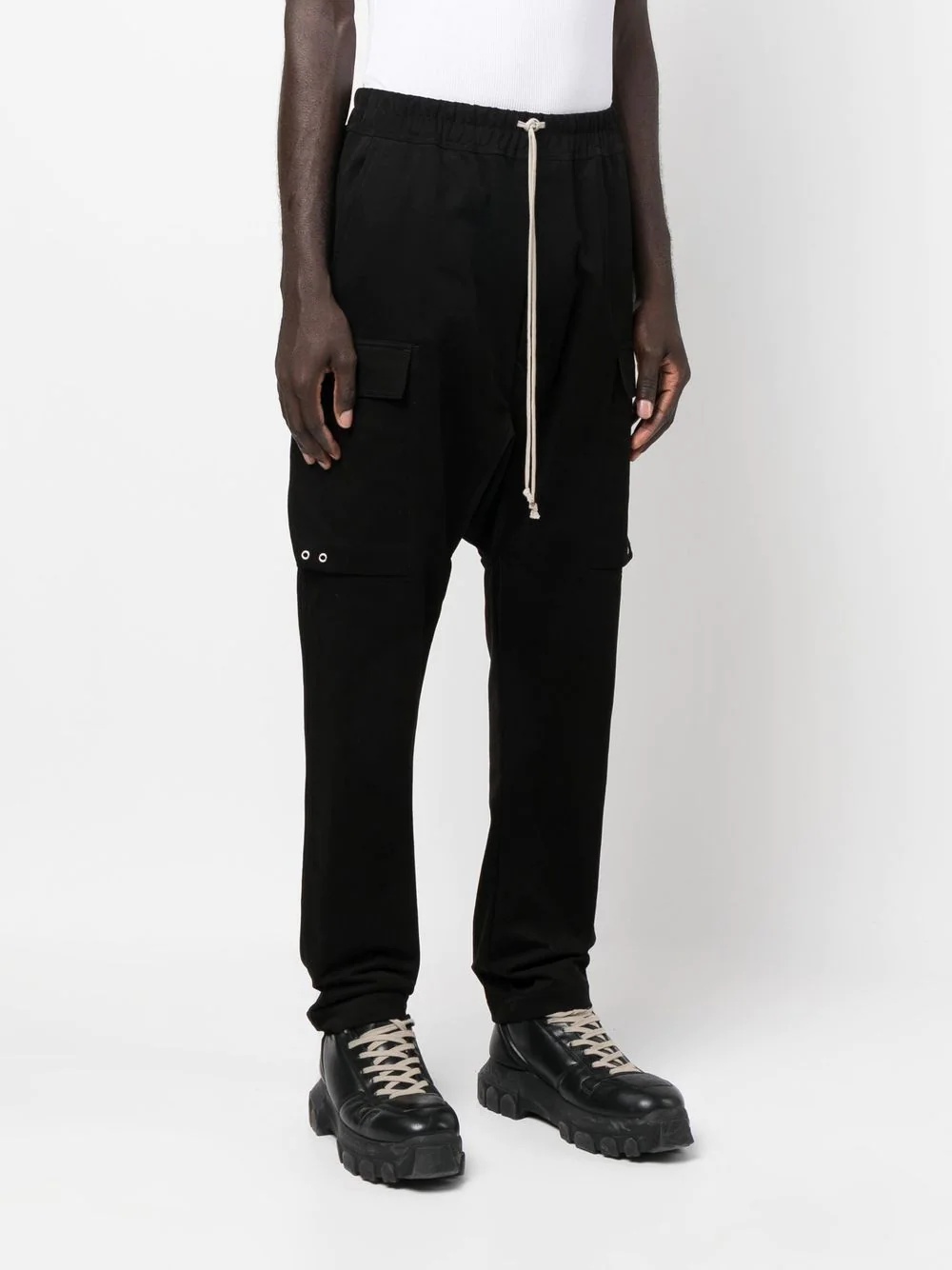 drawstring cargo trousers - 3