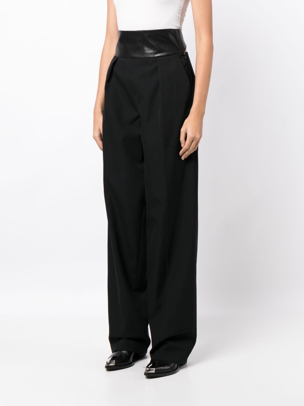 high-waist pleat-detailing tailored trousers - 3