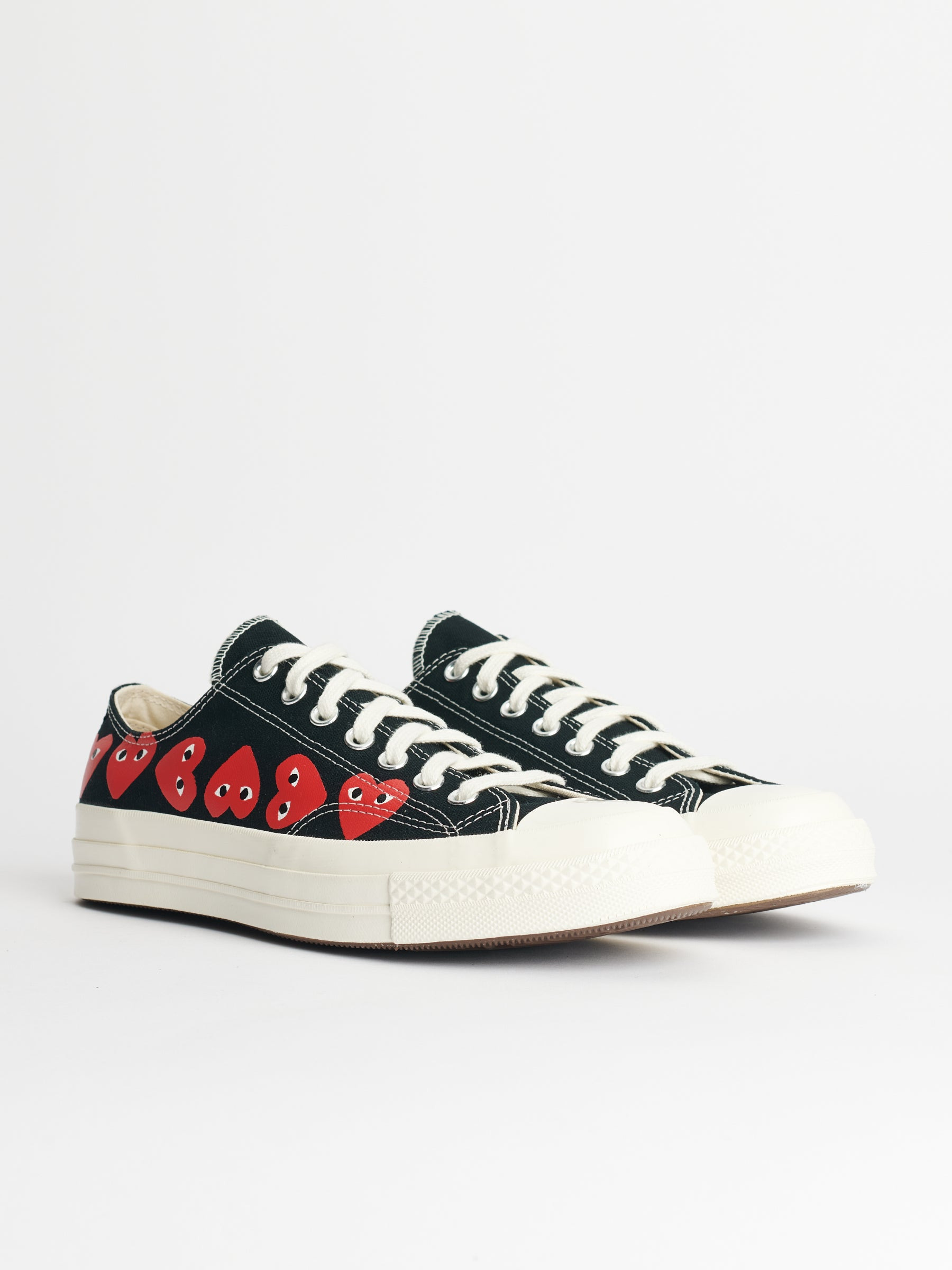 COMME DES GARÇONS PLAY X CONVERSE CHUCK 70 LOW MULTI HEARTS BLACK - 3