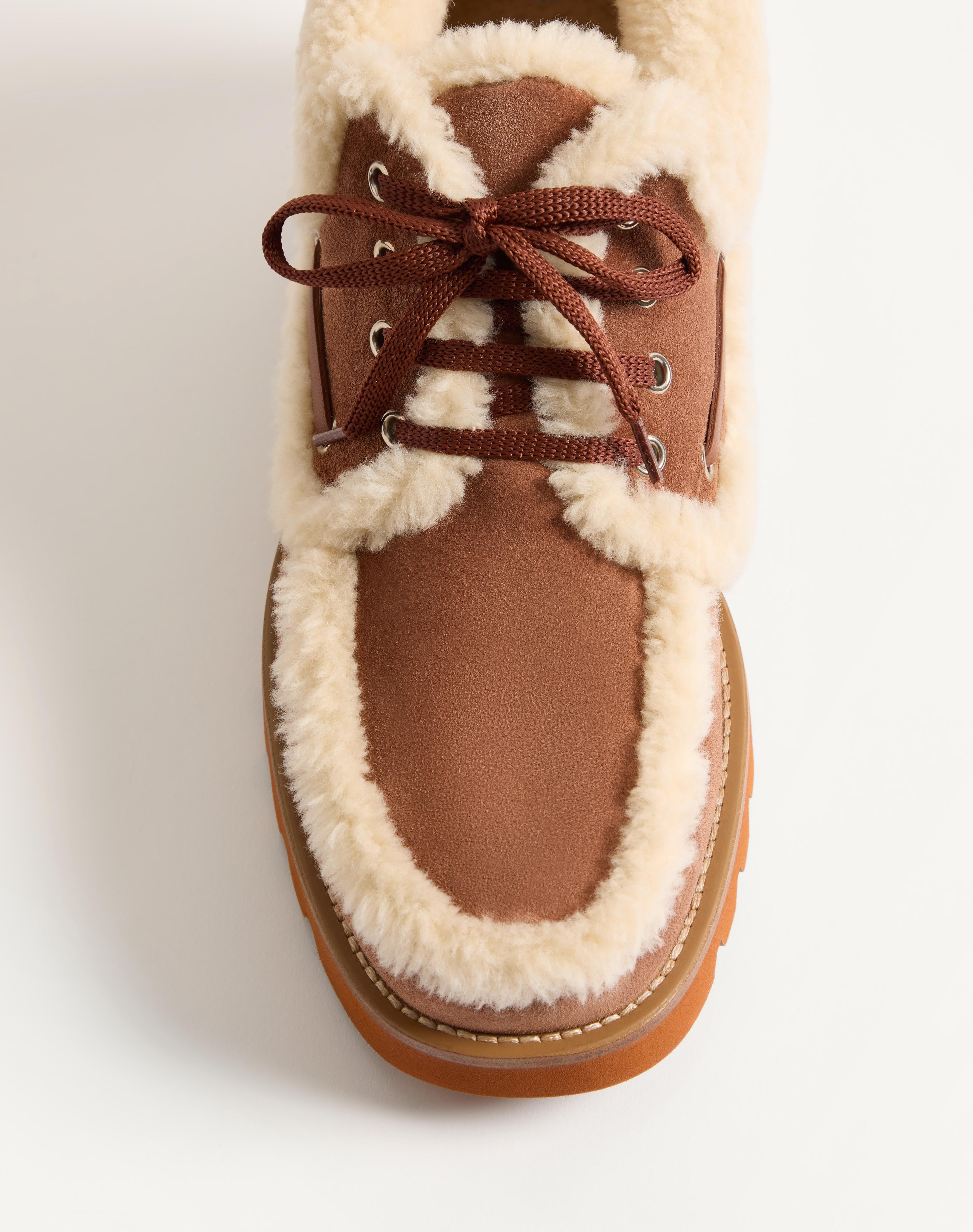 PALM AVENUE ANKLE BOOT IN CRUST LEATHER AND WOOL - 8