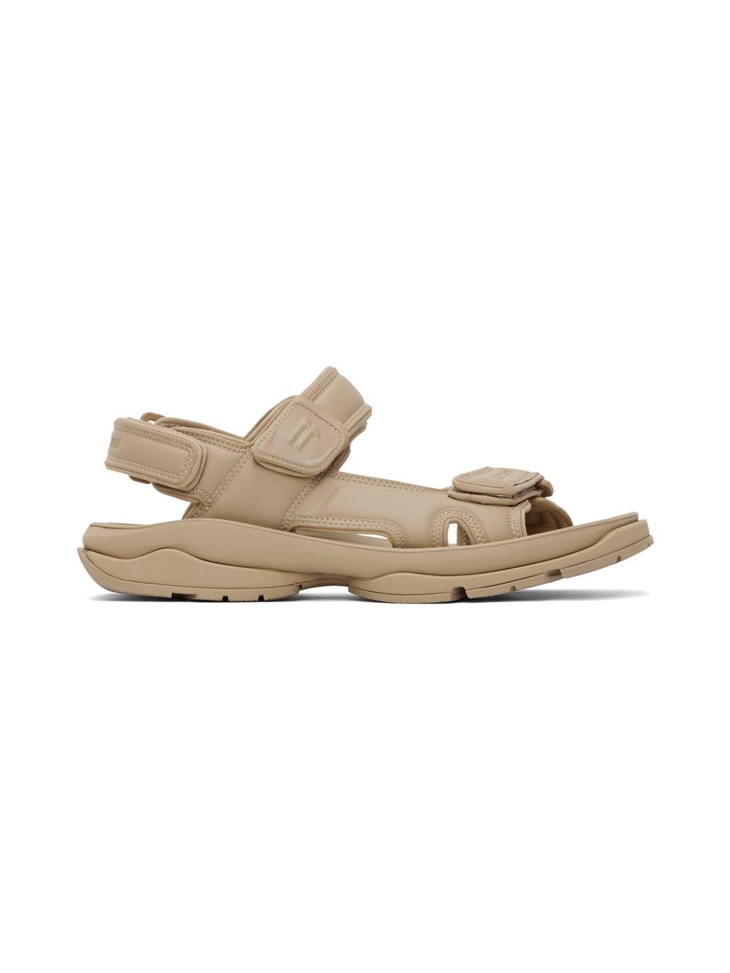 Taupe Faux-Leather Tourist Sandals - 1