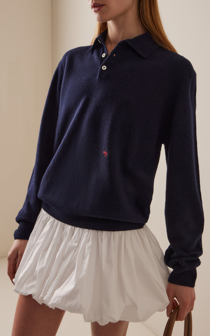 Wool-Cashmere Polo Shirt navy 3